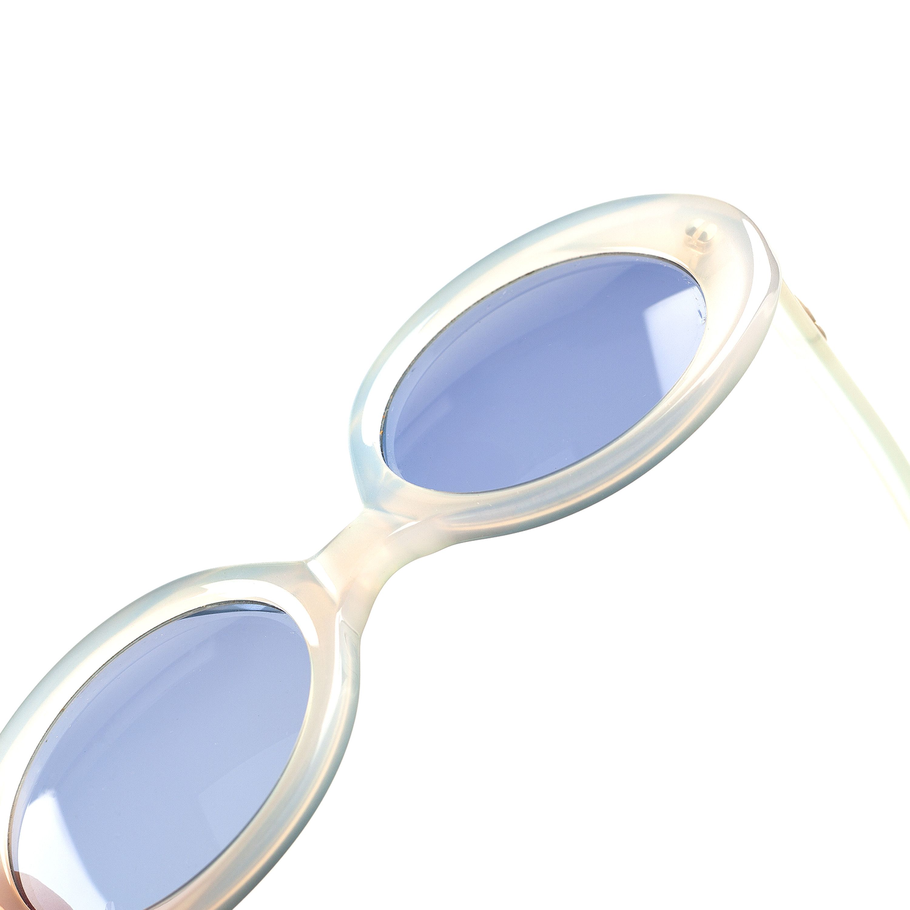 Gucci Gucci GG 2410/S 5BY Rounded Clear Blue Vintage Sunglasses Size ONE SIZE - 7 Thumbnail