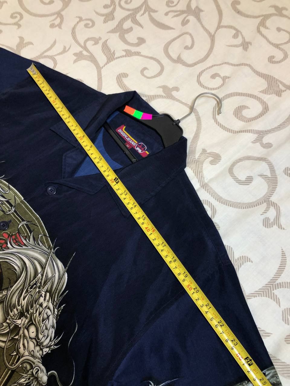 Vintage Vintage DNQ Jeans Dragon Circle Graphic Button Up Shirt Y2K Size US M / EU 48-50 / 2 - 9 Thumbnail