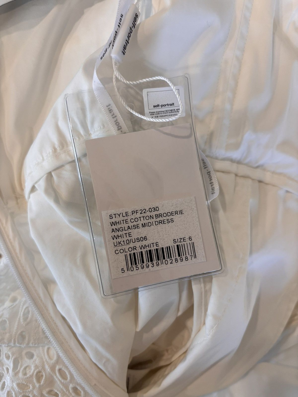Self-Portrait SELF-PORTRAIT Tiered Broderie-Anglaise Midi Dress size 6 NWT Size M / US 6-8 / IT 42-44 - 12 Thumbnail