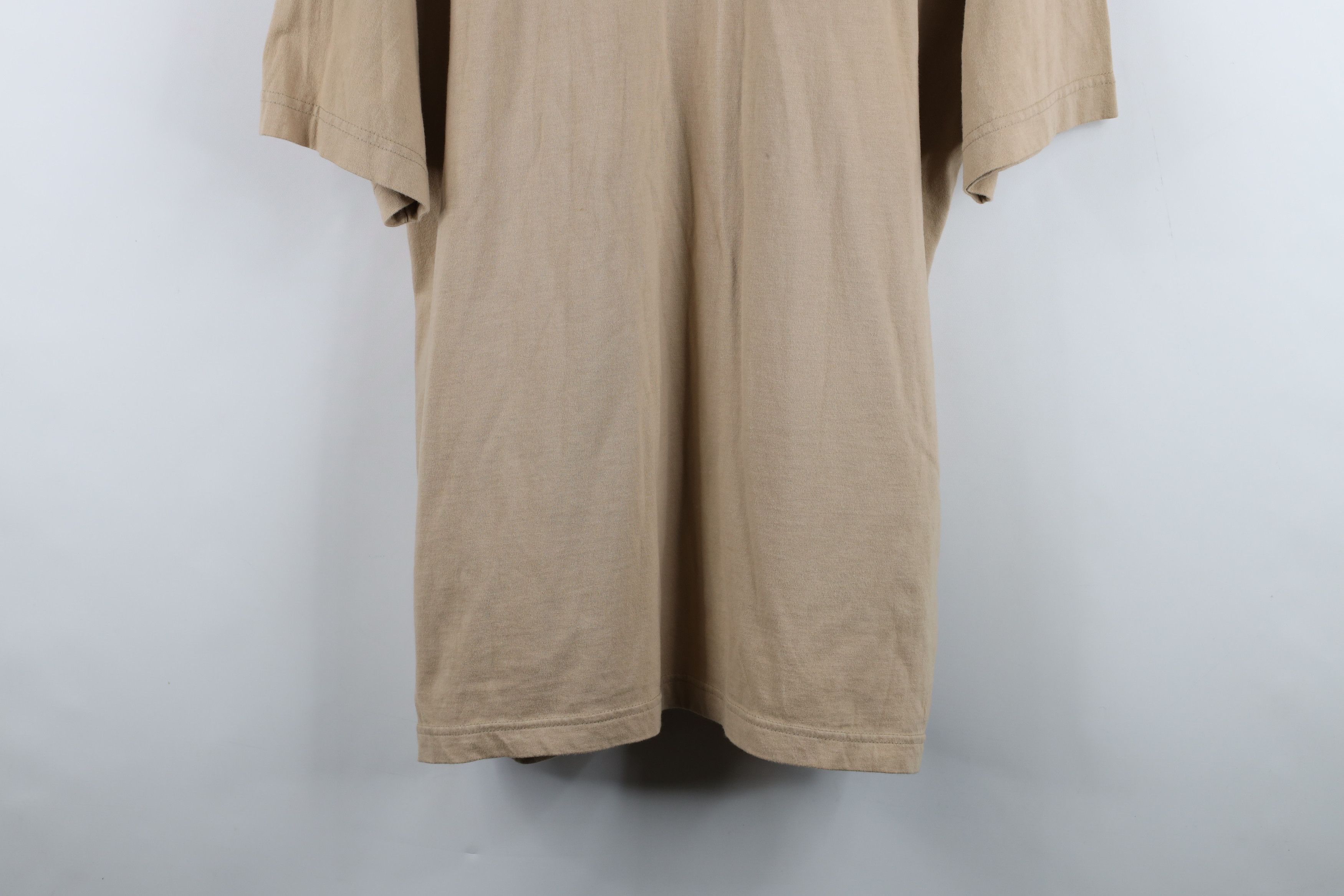 Vintage Vintage 90s Streetwear Baggy Henley T-Shirt Beige Khaki Size US L / EU 52-54 / 3 - 3 Thumbnail