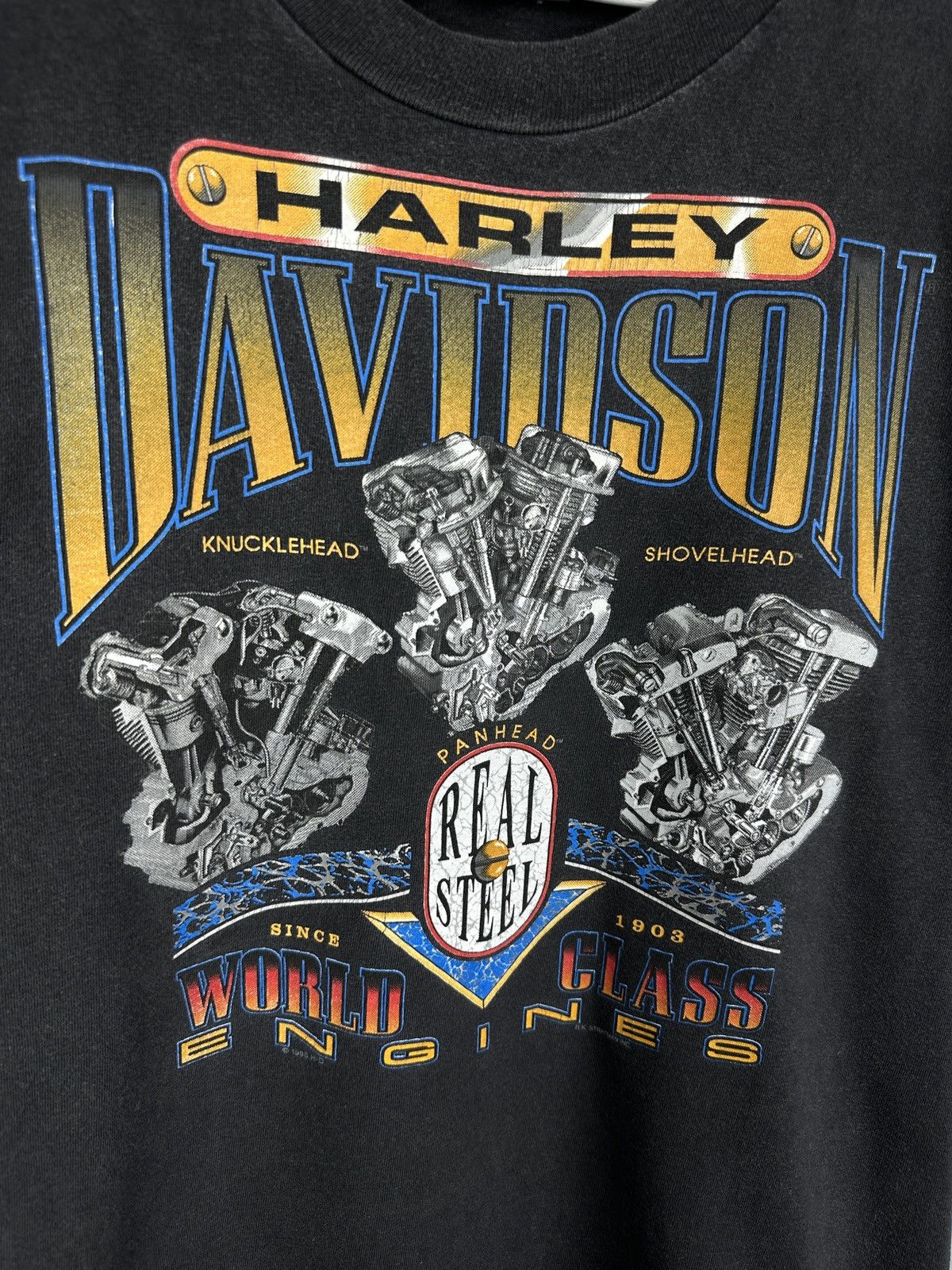 Harley Davidson Vintage Harley Davidson Real Steel USA Graphic TShirt Pig 3D Size US L / EU 52-54 / 3 - 10 Thumbnail