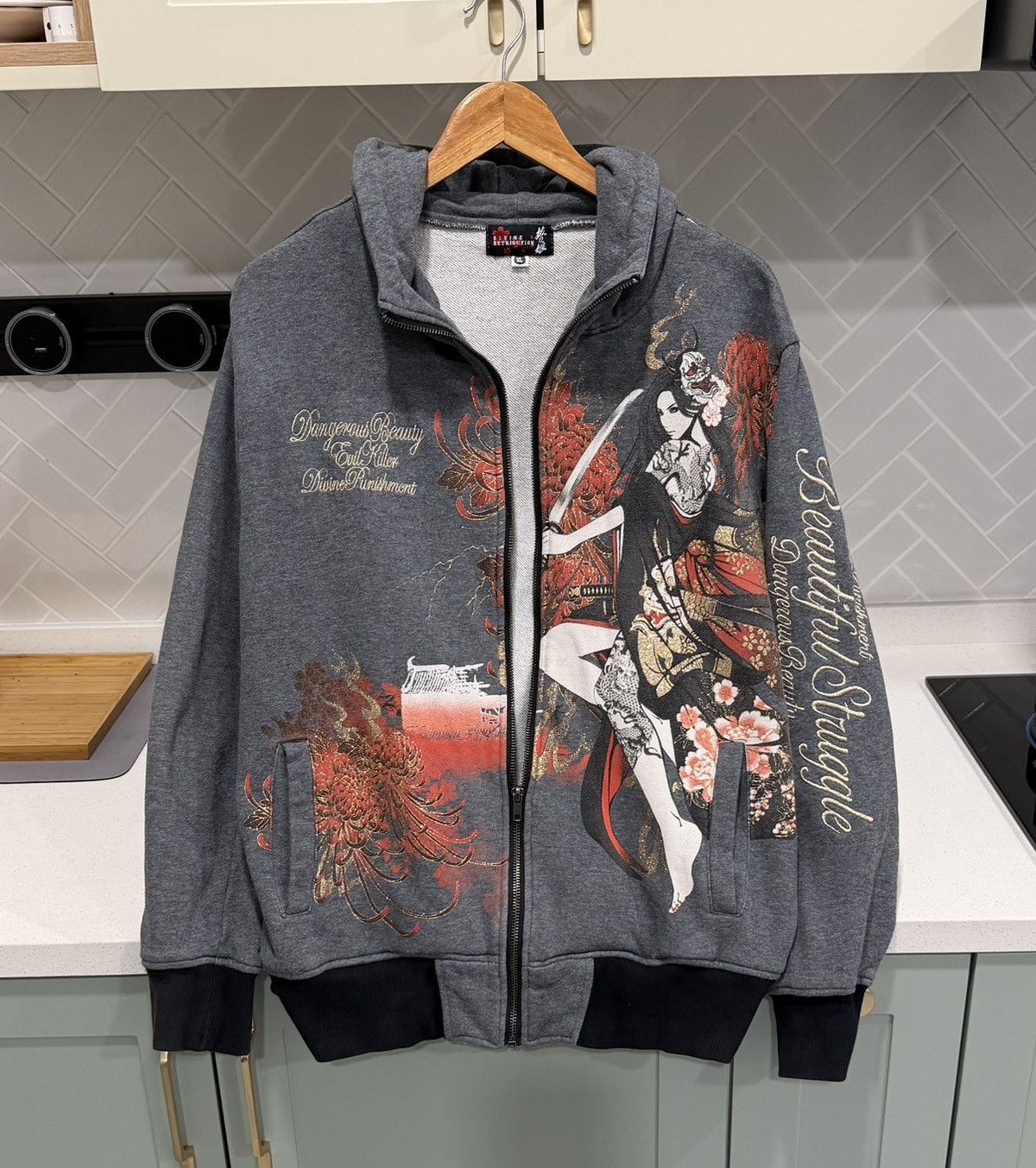 Japanese Brand Dangerous Beauty Killer Divine Punishment zip-up hoodie Size US XL / EU 56 / 4 - 5 Thumbnail