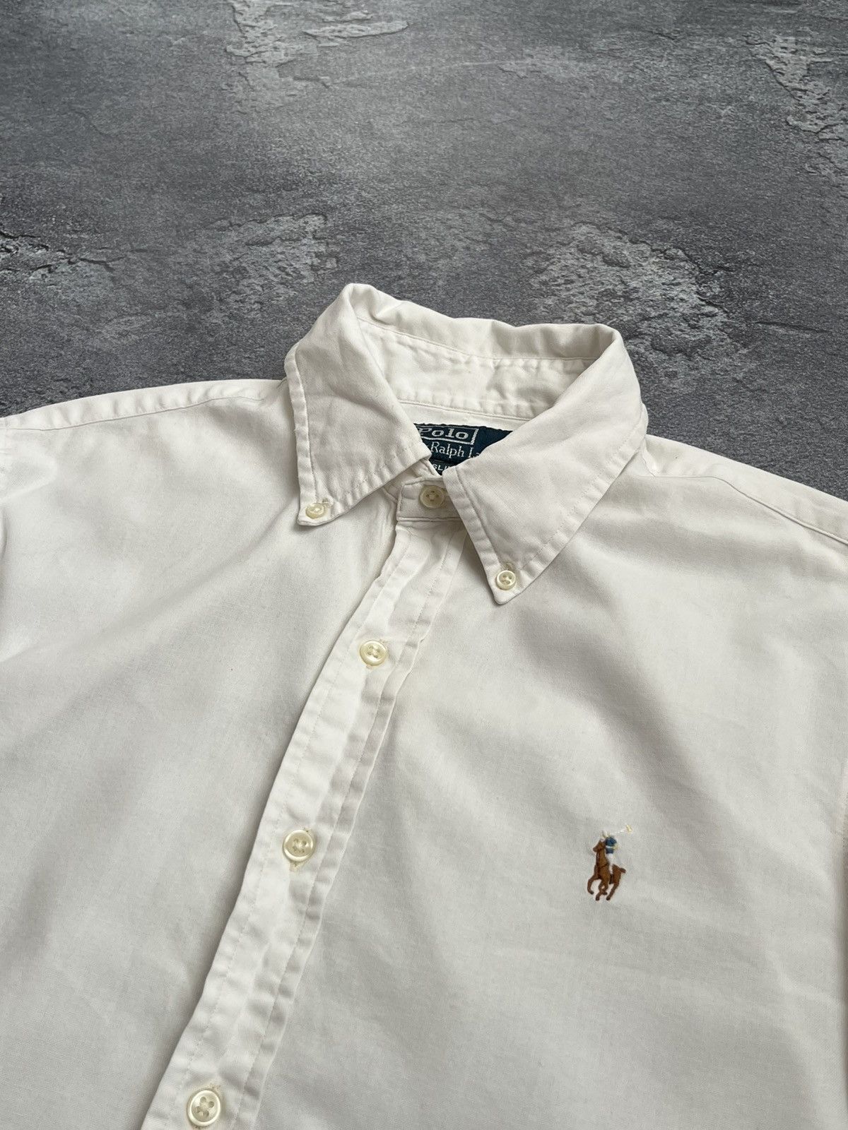 Polo Ralph Lauren Vintage Polo Ralph Lauren White Cotton Shirt Size US M / EU 48-50 / 2 - 2 Thumbnail