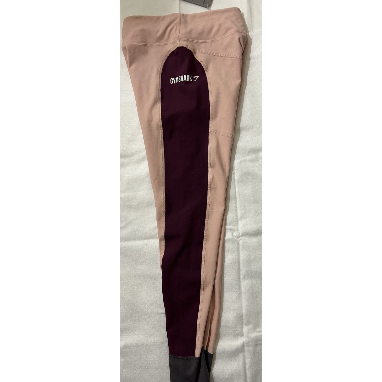 Gymshark NWT-Women's Gymshark Illusion Leggings-Pink/Maroon Size XS Size 26" / US 2 / IT 38 - 5 Thumbnail