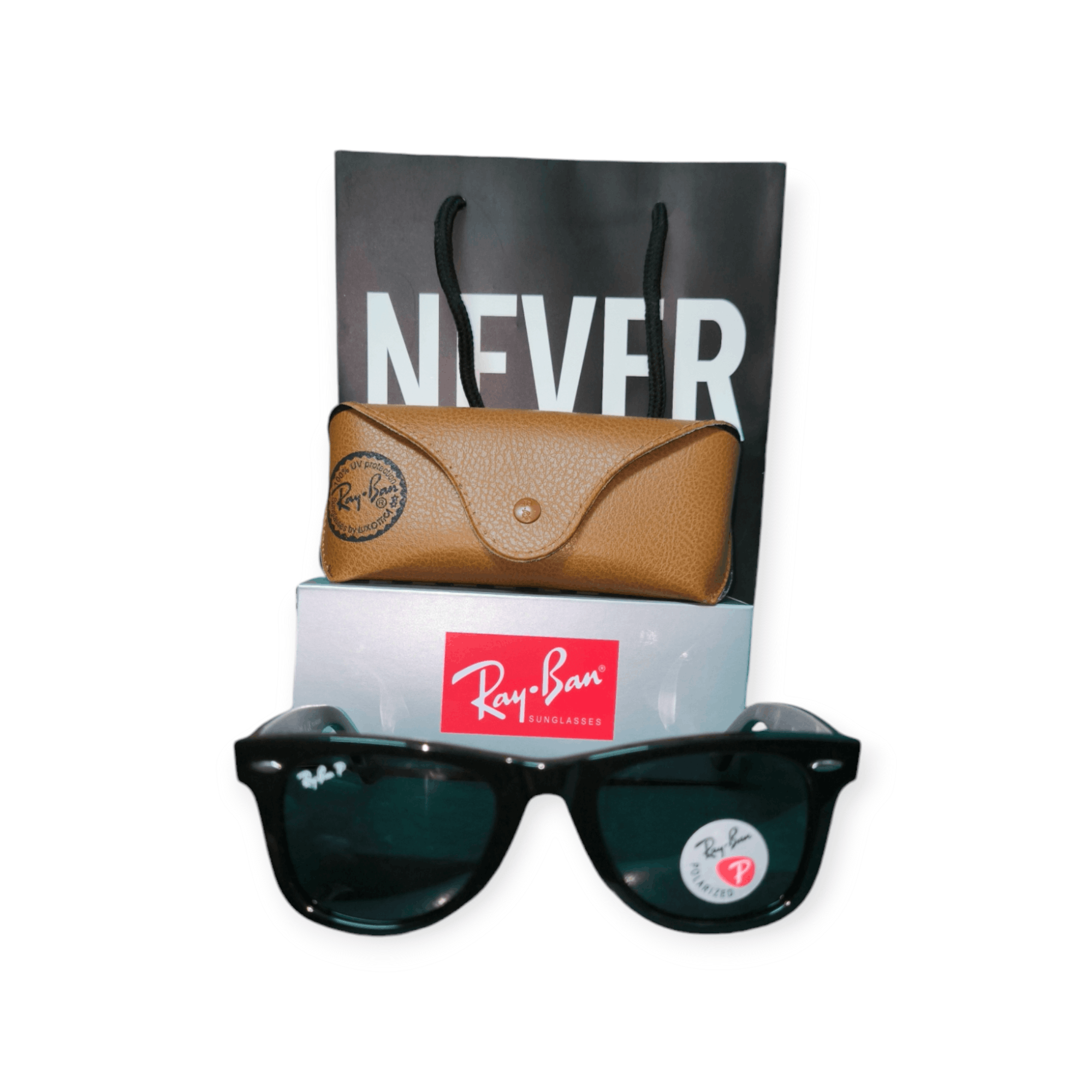 RayBan Wayfarer Blue Lens Polarized Size ONE SIZE - 3 Thumbnail