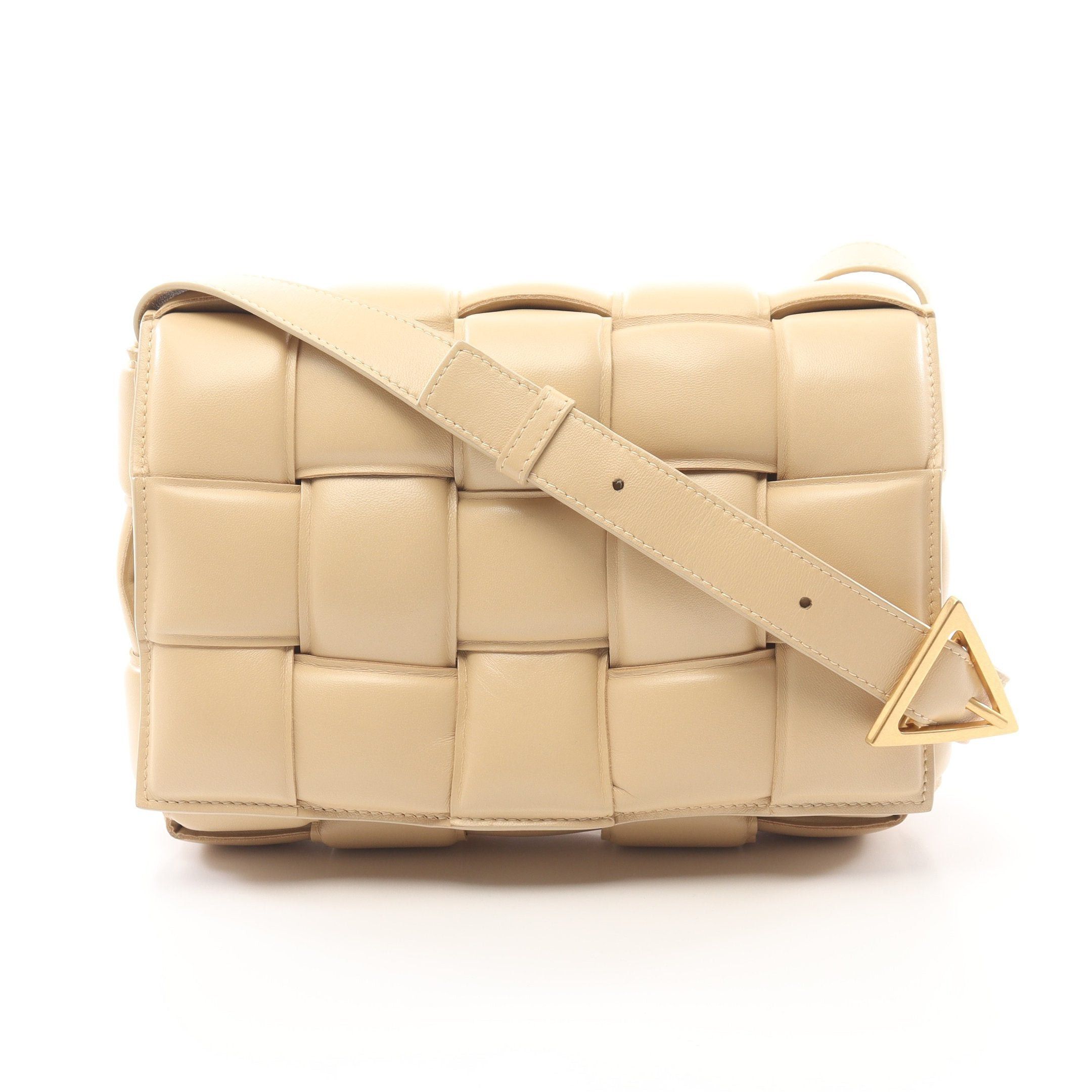 Bottega Veneta Bottega Veneta Padet Cassette Intrecciato Shoulder Bag Leather Beige Size ONE SIZE - 1 Thumbnail