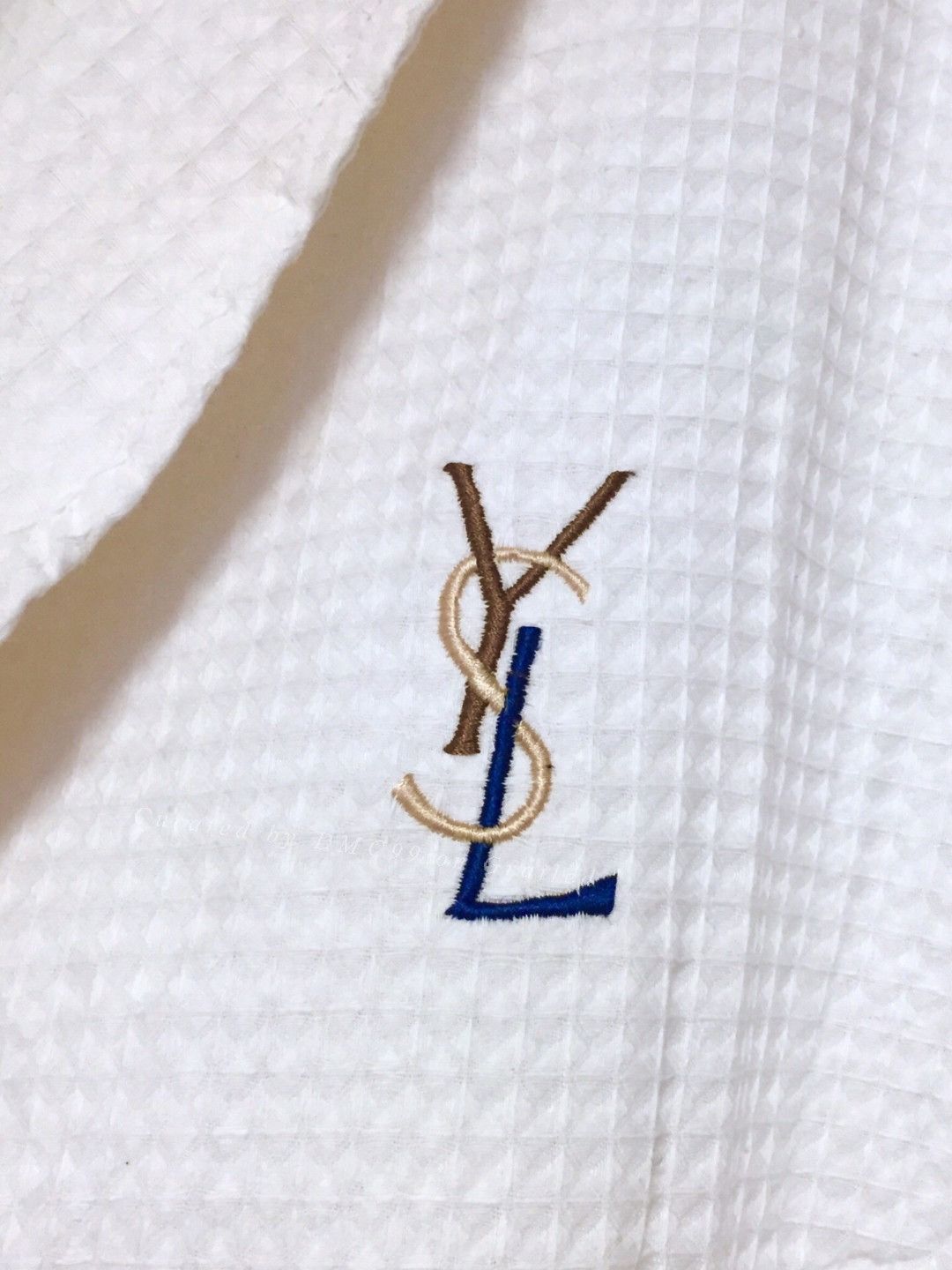 Saint Laurent Paris Saint Laurent YSL Embroidered Waffle Robe Size US M / EU 48-50 / 2 - 1 Thumbnail