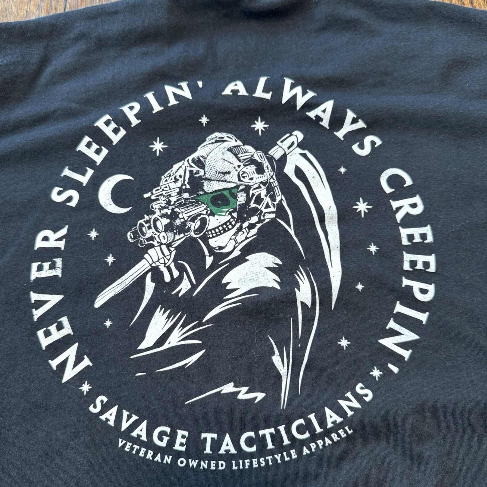 CO Savage Tacticians T Shirt Men’s Size S Black Times Up Sucker Graphic Print Skeleton Crew Neck Short Sleeve Shirt Mens Size US S / EU 44-46 / 1 - 5 Thumbnail