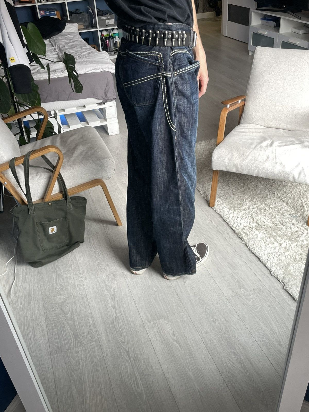 Marithe + Francois Girbaud Marithe Francois Girbaud Wide Jeans Size US 36 / EU 52 - 6 Thumbnail