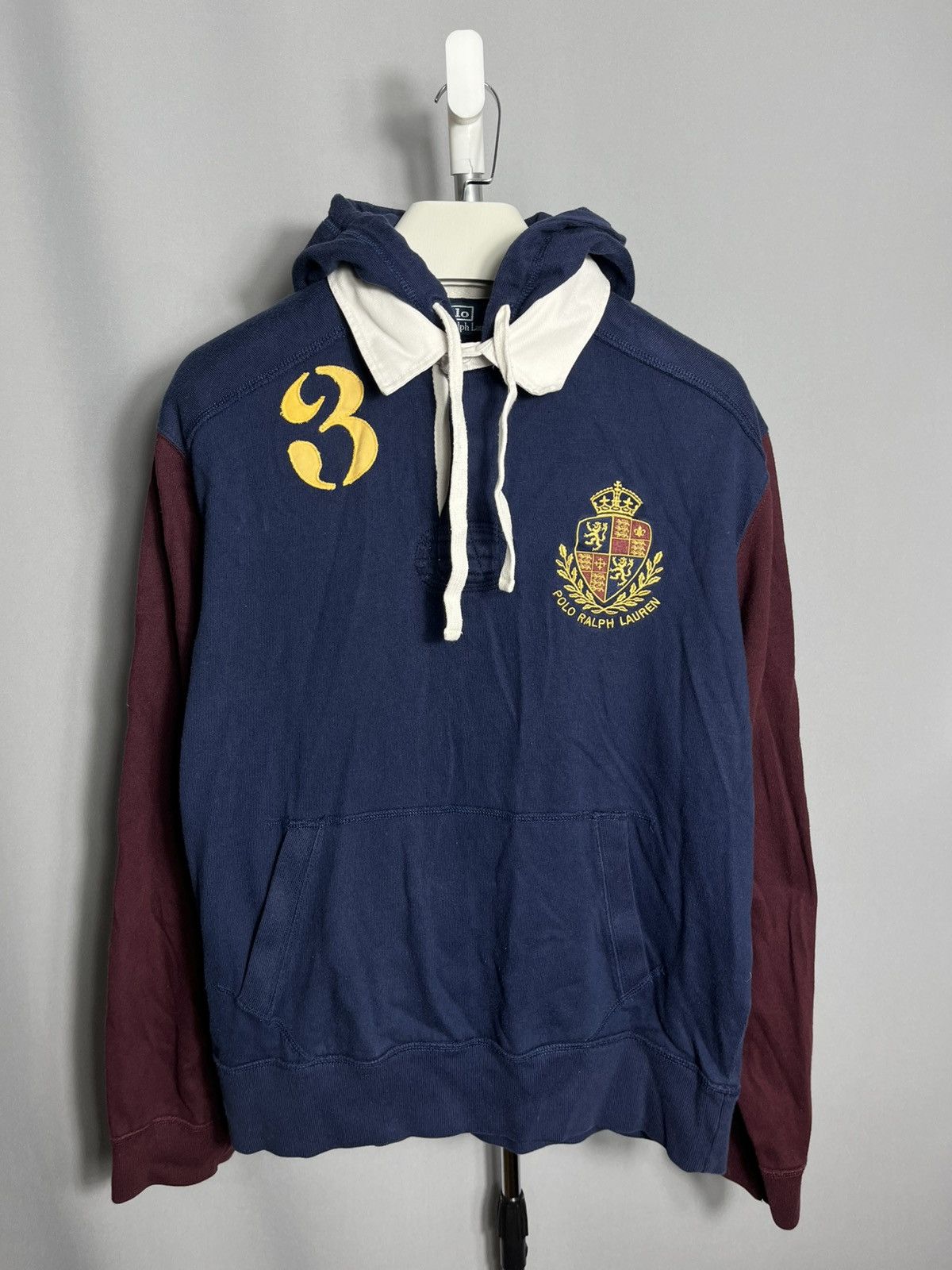 Vintage POLO RALPH LAUREN POLO / RUGBY VINTAGE STYLE HOODIE PULLOVER Size US L / EU 52-54 / 3 - 1 Thumbnail