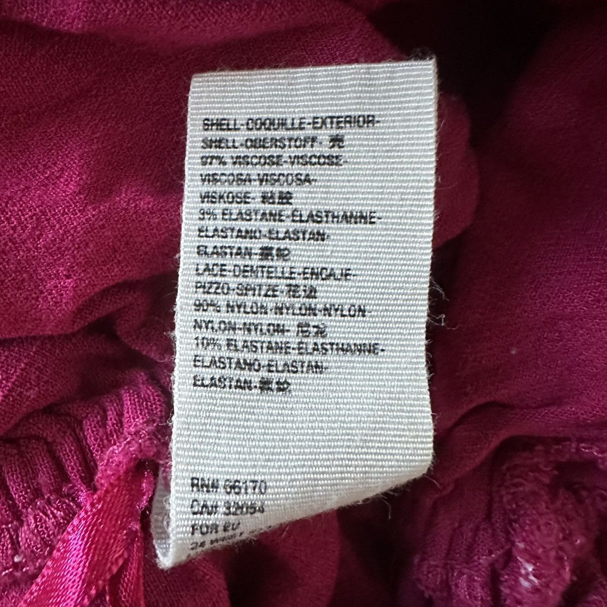 Free People Free People Under Your Spell Raspberry Ruched Lace Tank XS Size XS / US 0-2 / IT 36-38 - 5 Thumbnail