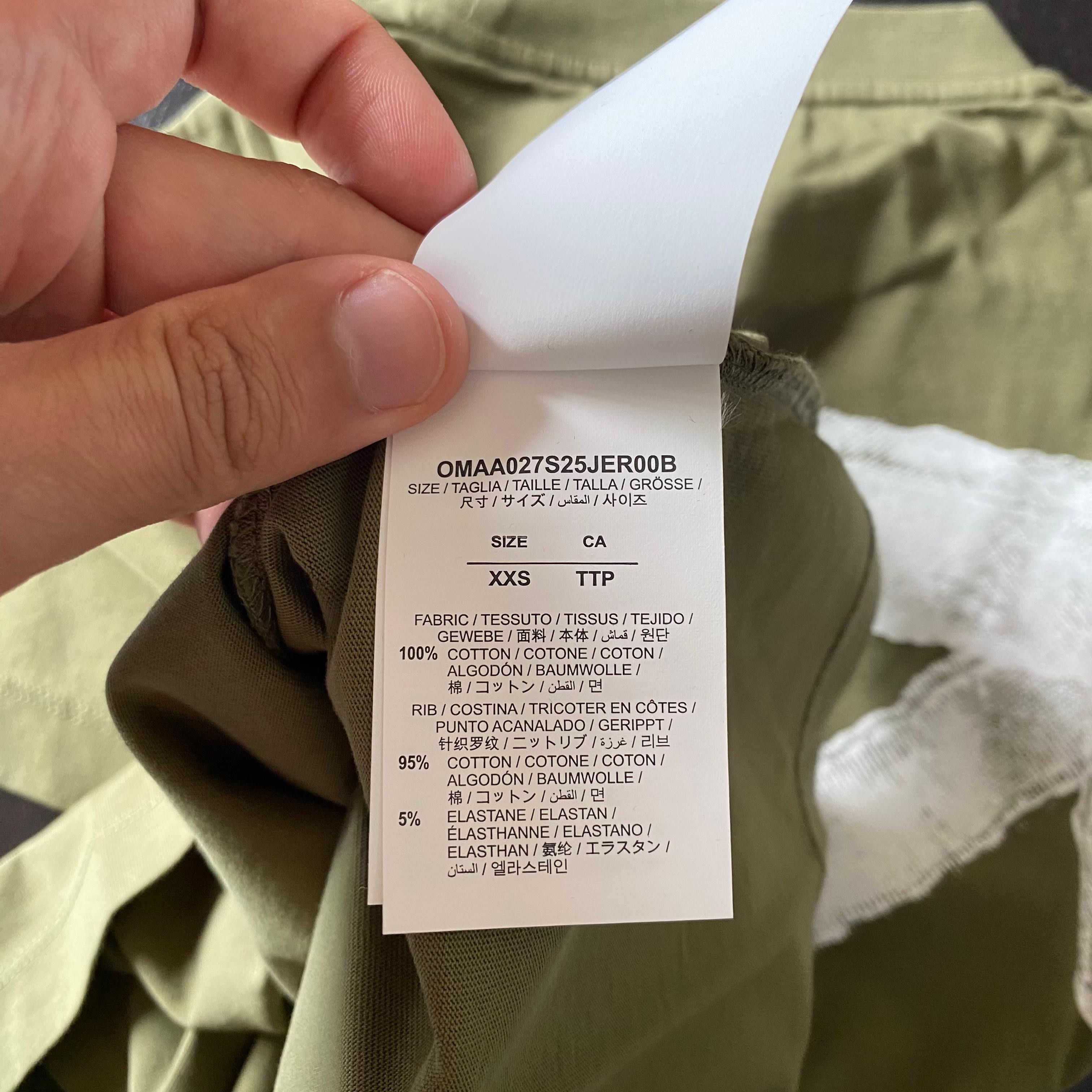 Off-White Khaki Spray Arrows Logo T-Shirt Size XXS / US 00 / IT 34 - 6 Thumbnail
