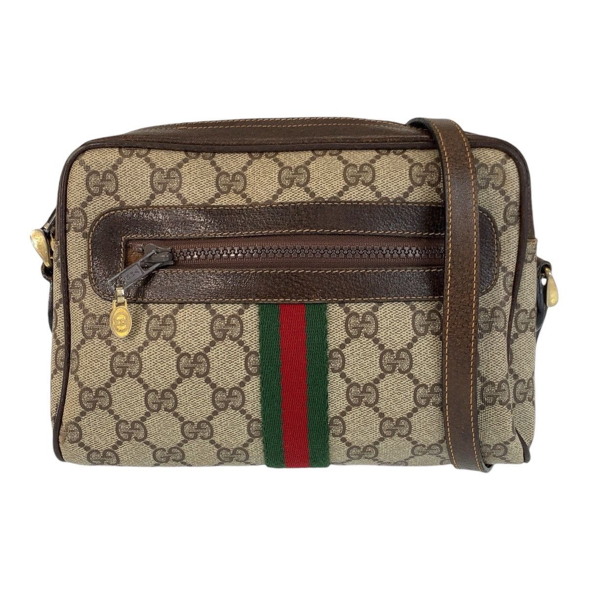 Gucci Gucci Gucci GG Supreme Canvas/Leather Old Gucci Sheline Shoulder Bag 51 01 3552 Canvas Shoulder Bag 51 01 3552 Size ONE SIZE - 1 Thumbnail