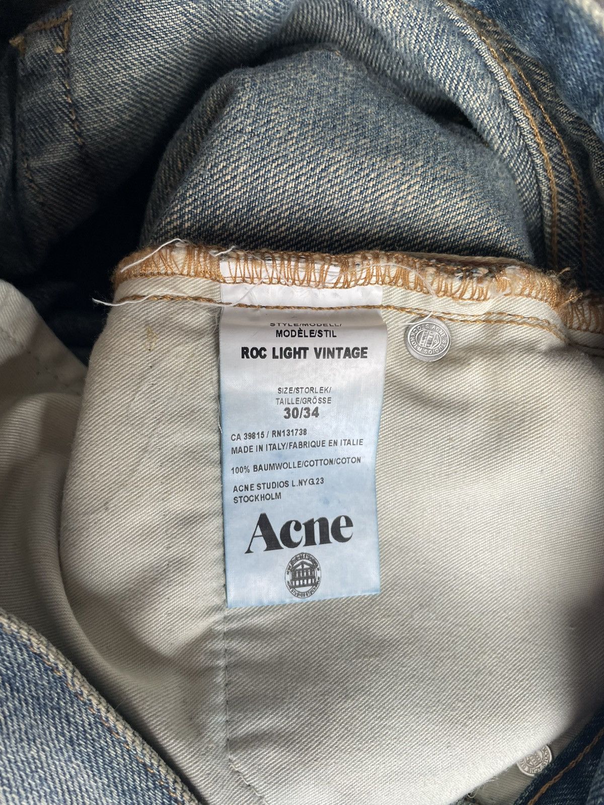 Acne Studios Acne Roc Light Vintage jeans - 30/34 Size US 30 / EU 46 - 6 Thumbnail