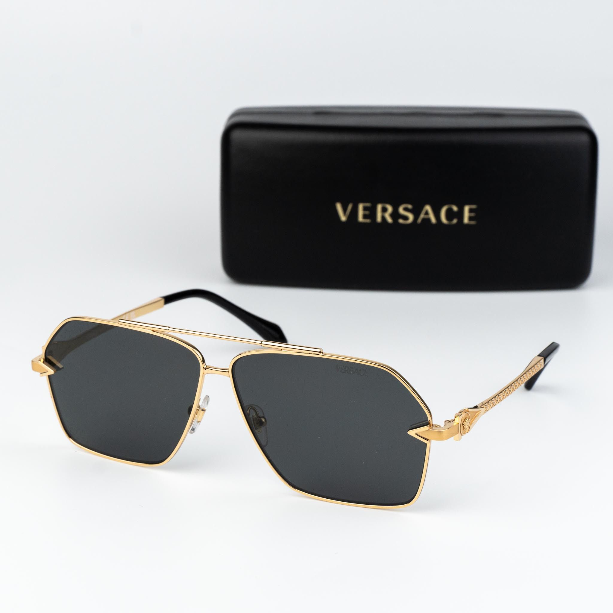 Versace Versace Men Sunglasses Rectangle VE2290 100287 NEW  display picture 1