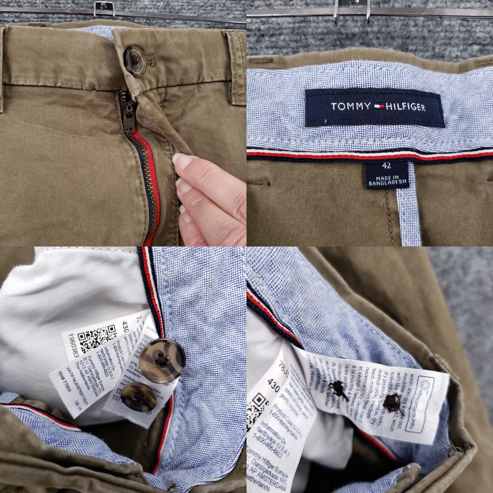 Tommy Hilfiger Tommy Hilfiger Shorts Mens 42 Brown Bermuda Mid Rise Zip Fly Cotton Chino Size US 42 / EU 58 - 8 Thumbnail