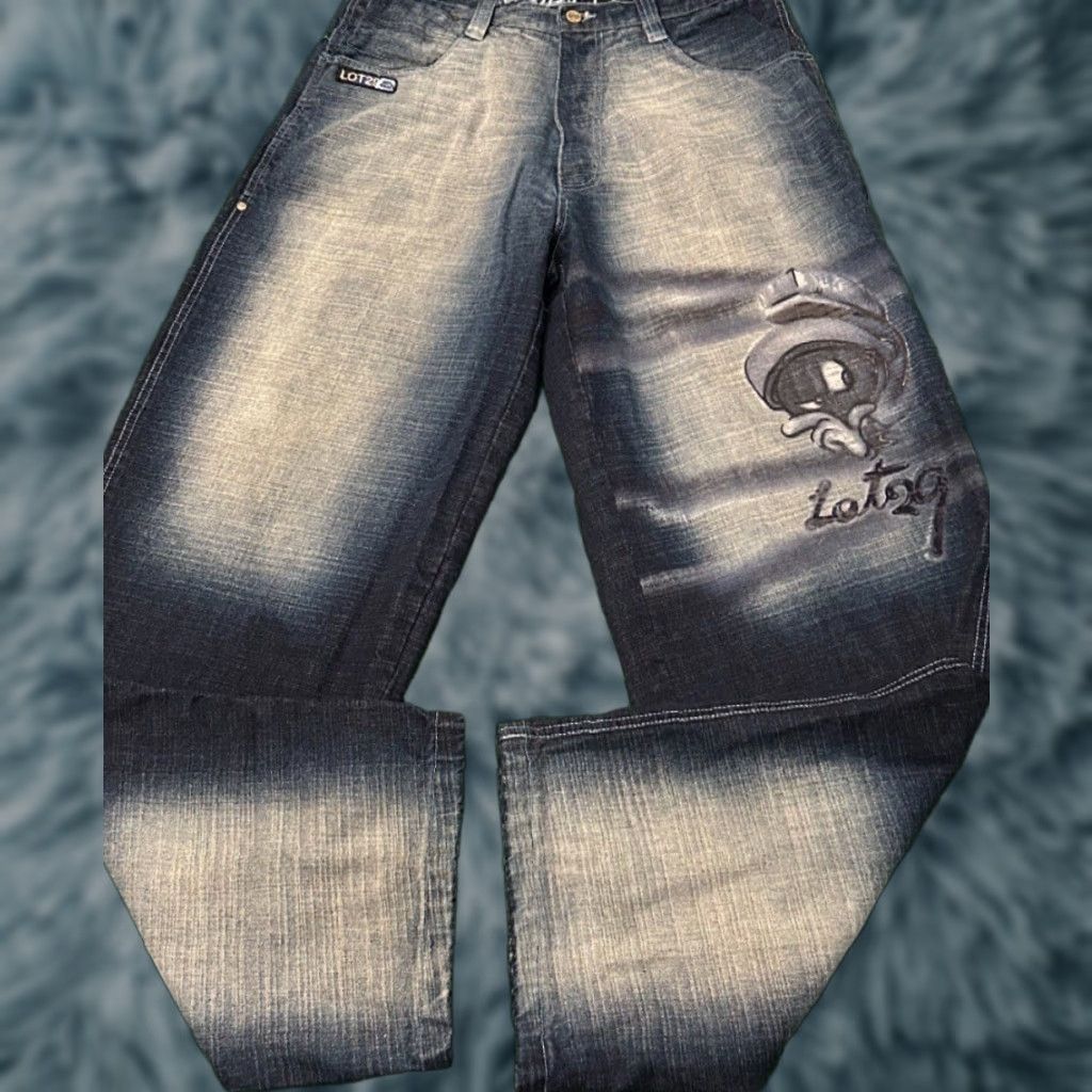 Vintage VINTAGE Lot29 Cartoon Looney Tunes Baggy Hip Hop Skater Jeans VTG Mens Sz 36 36x34 Denim Blue Baggy Wide-Leg Pockets Mens Jeans Y2K Grunge Punk Skater Size US 36 / EU 52 - 1 Thumbnail