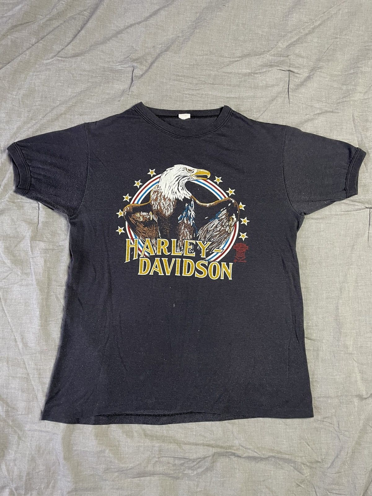 Harley Davidson Vintage Harley Davidson Shirt Small Black 80s Ringer Toronto Size US S / EU 44-46 / 1 - 1 Thumbnail