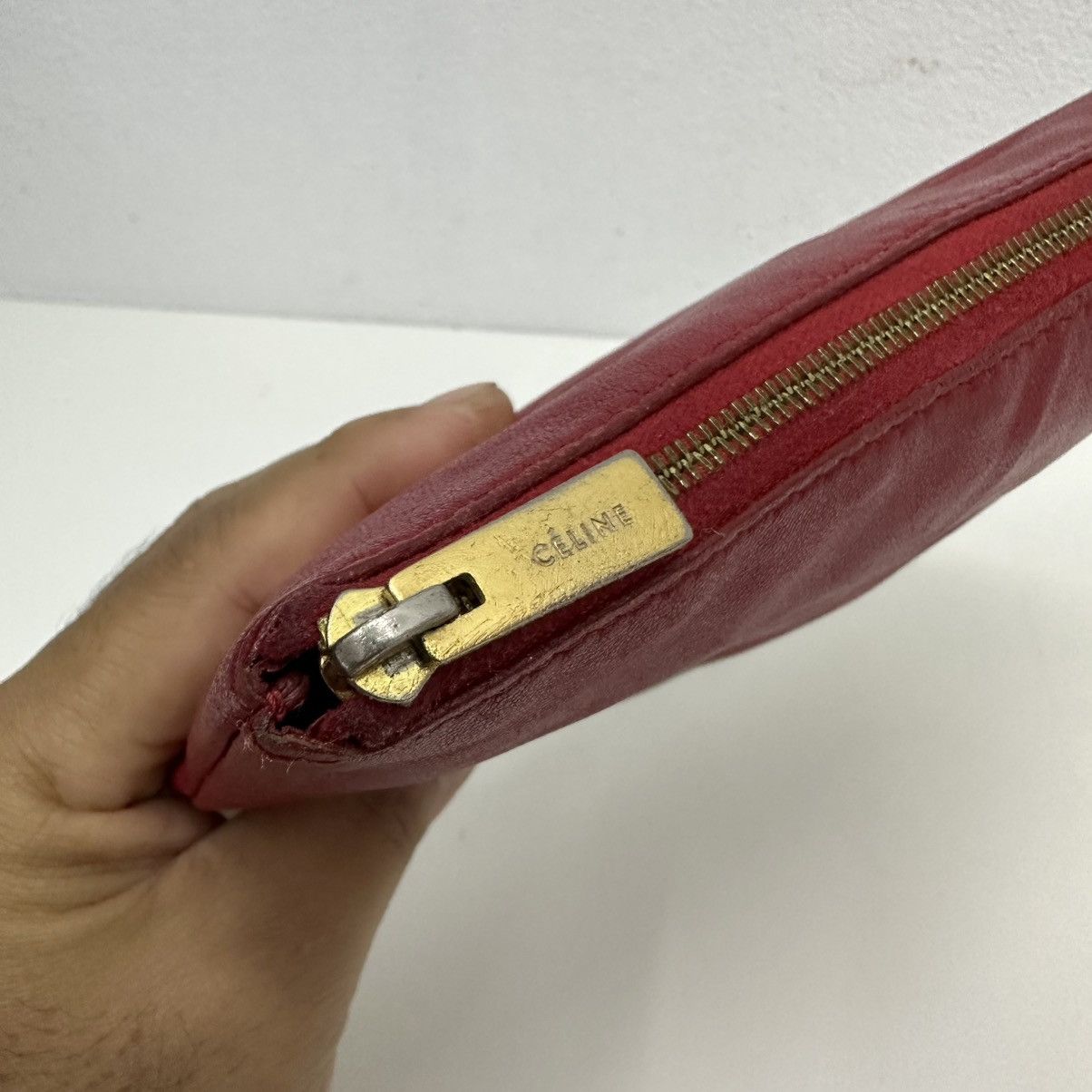 Celine ‼️YES‼️ AUTHENTIC CELINE BI-COLOR SOLO POUCH CLUTCH BAG Size ONE SIZE - 8 Thumbnail