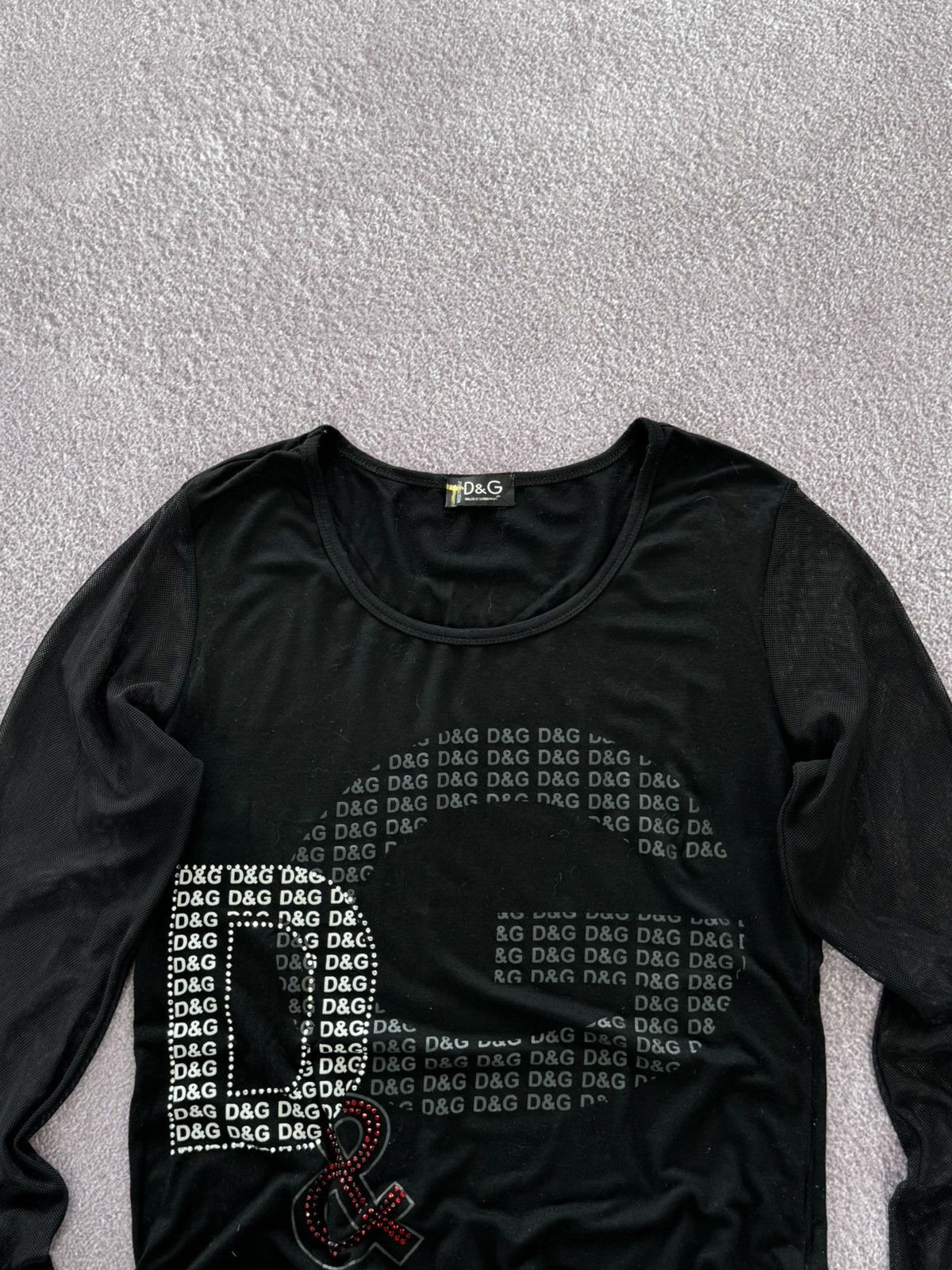 Dolce & Gabbana D&G Dolce & Gabbana Glamour Y2K Big Logo Long Sleeve Top Size M / US 6-8 / IT 42-44 - 2 Thumbnail