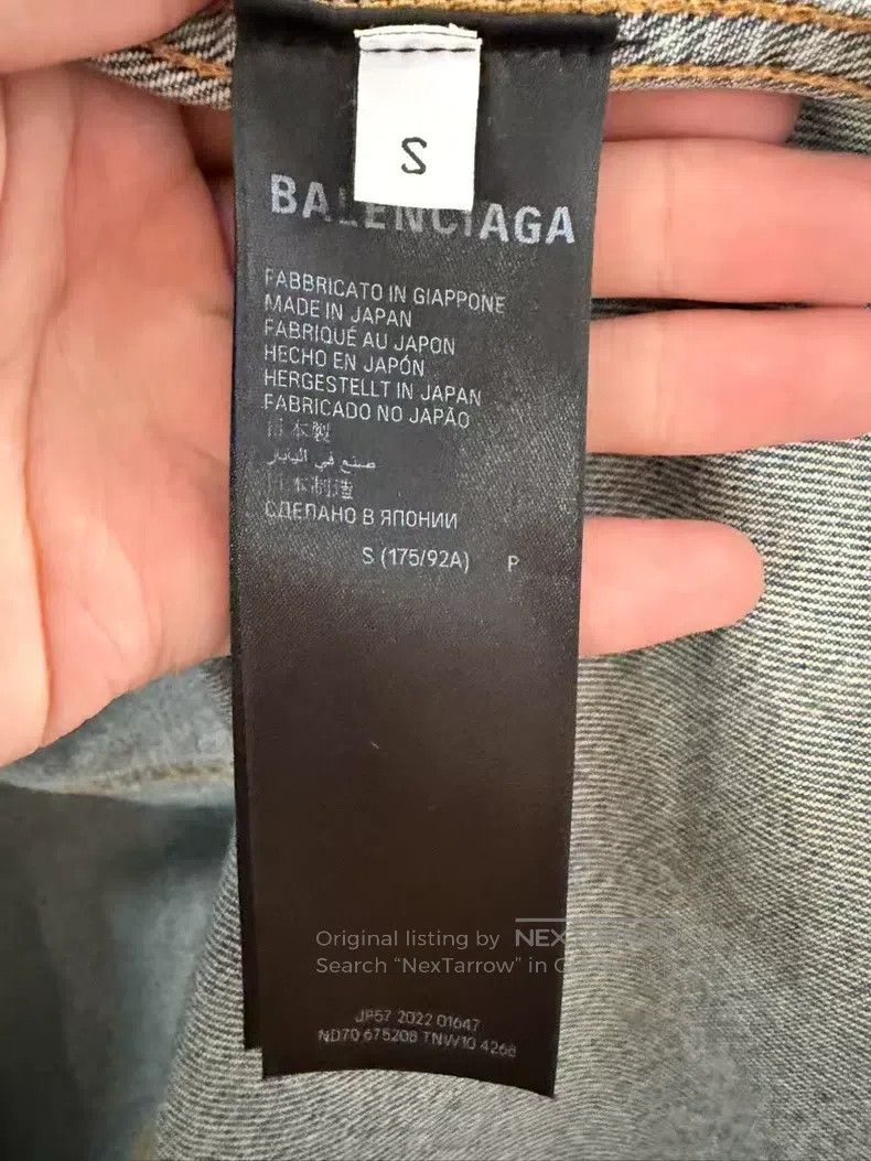 Balenciaga Balenciaga Full Printed Letter Denim Jacket Size US S / EU 44-46 / 1 - 4 Thumbnail
