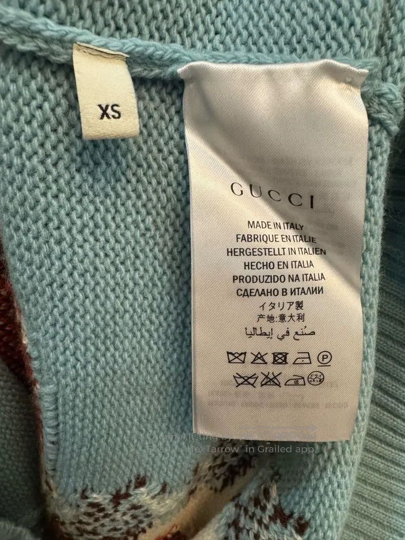 Gucci Gucci Embroidered Lion Heavy Industry Knitted Sweater Size US XS / EU 42 / 0 - 4 Thumbnail