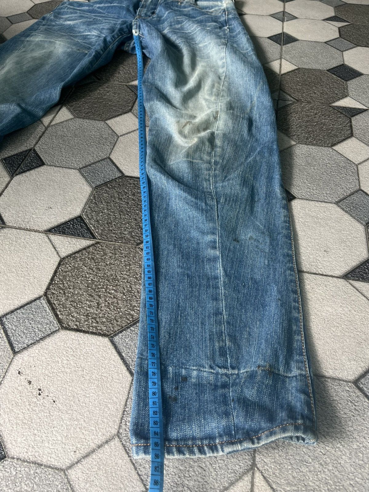 Japanese Brand Evisu Genes Silver Embroidered Seagull Jeans Cinch Back Size US 30 / EU 46 - 15 Thumbnail