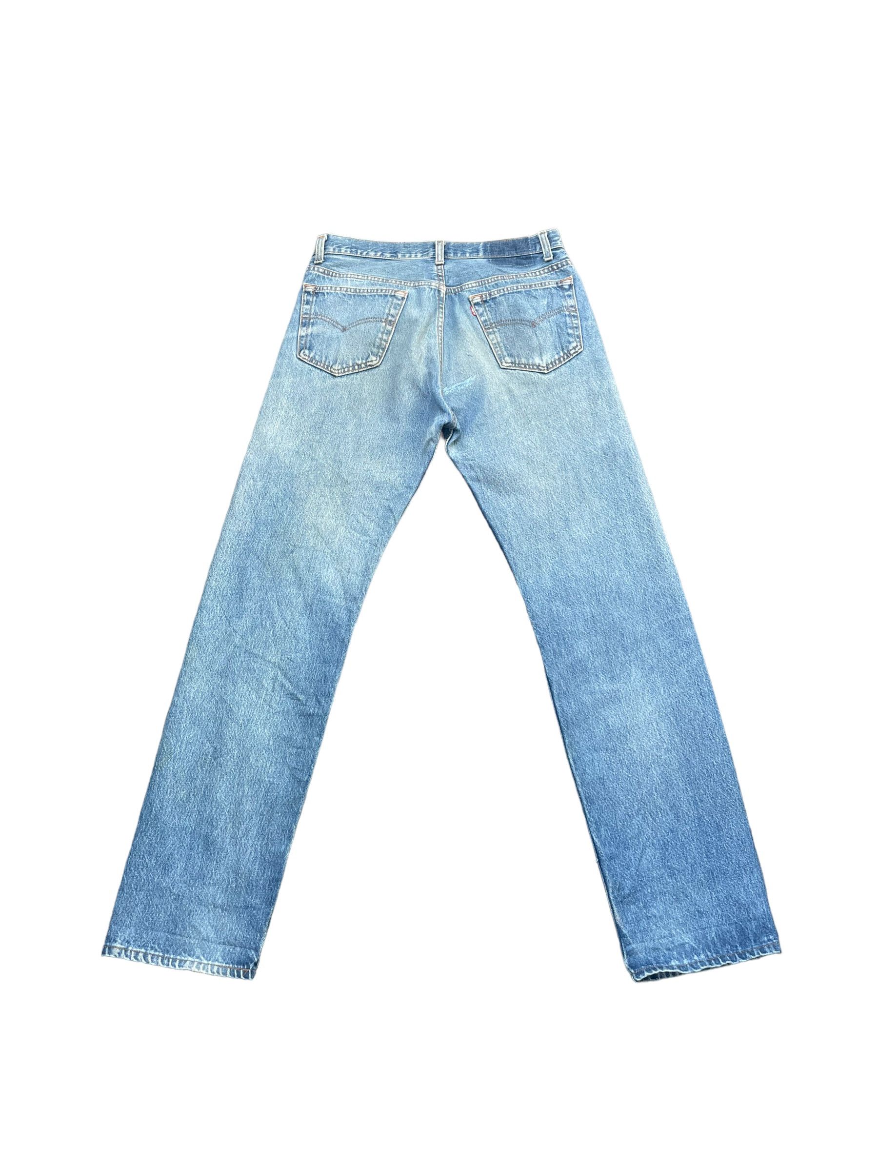 Levi's Vintage 1992 Levis 501 e Usa Faded Distresed Denim Size US 33 - 3 Thumbnail