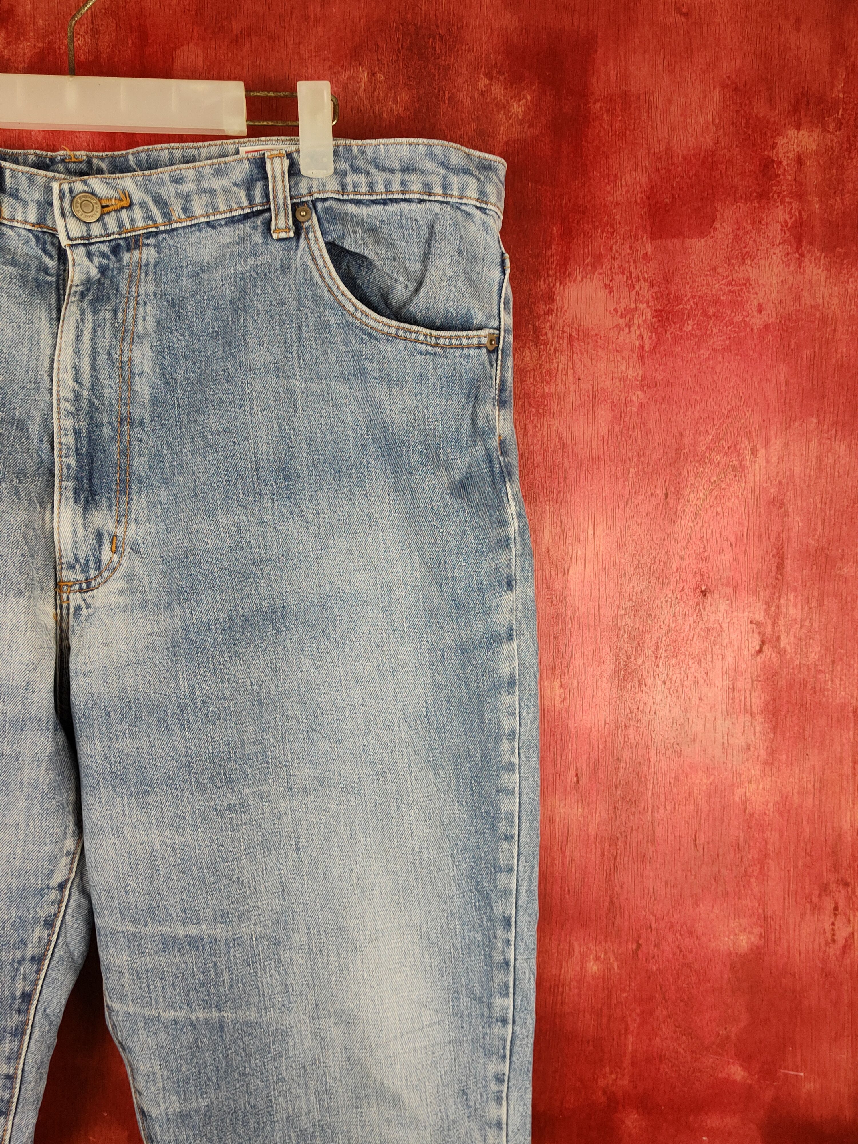 Faded Glory Wrangler Blue Faded jeans vintage Denim #S1480 Size US 41 - 5 Thumbnail