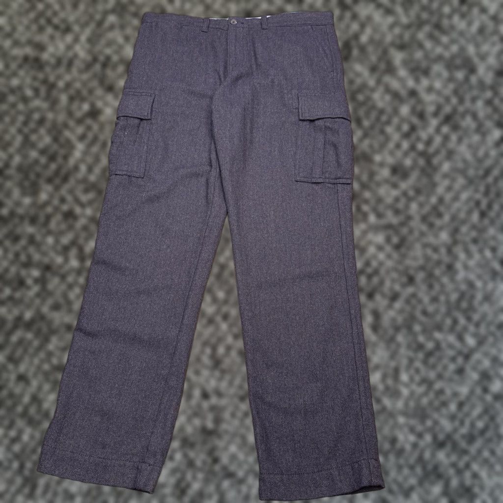 Tommy Hilfiger Tommy Hilfiger Slim Fit Cargo Pants Mens 36x32 Gray Herringbone Wool Blend New Size US 36 / EU 52 - 1 Thumbnail