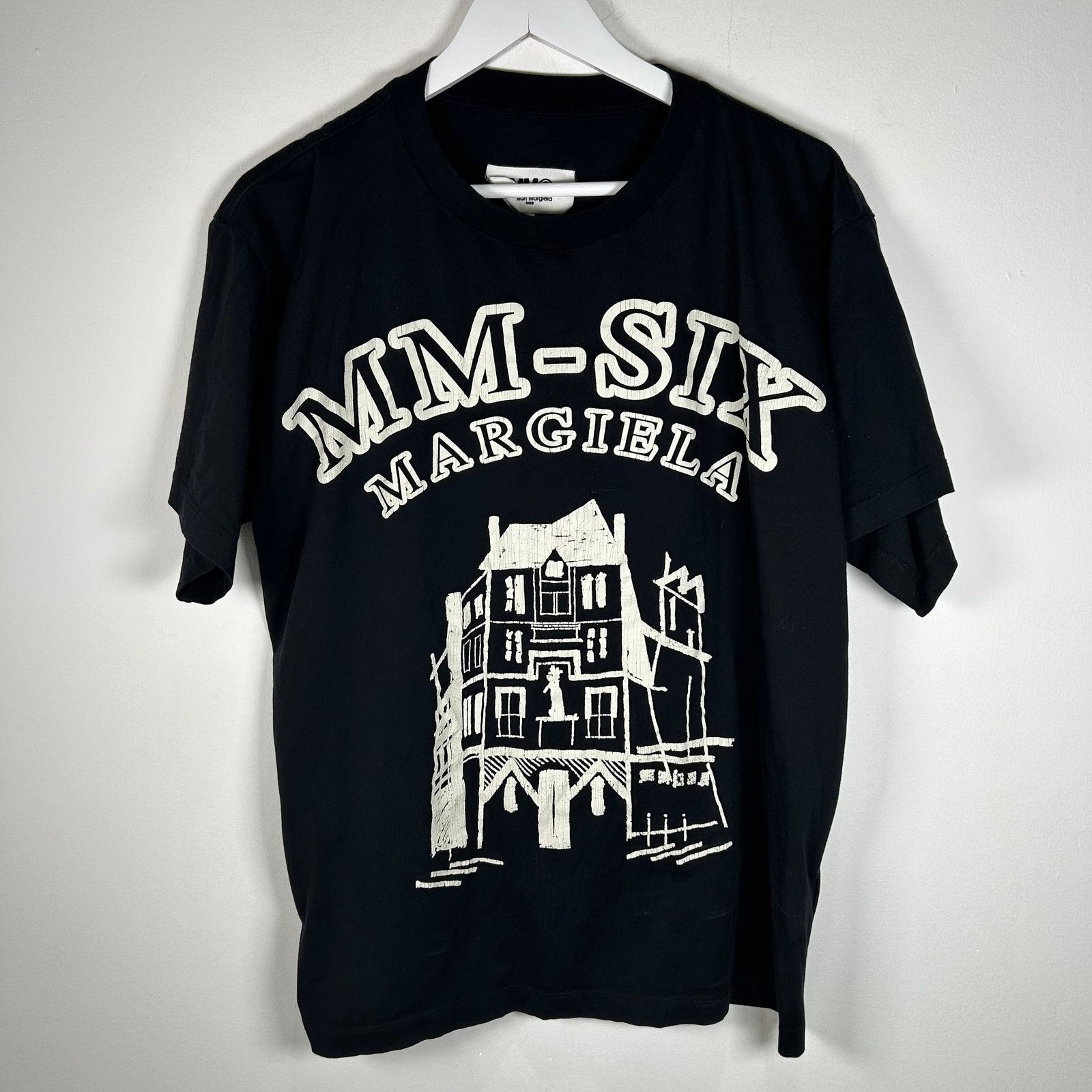 MM6 Maison Margiela ブラック T シャツ　XS MM6 25SSモデル エムエムシックス Maison Margiela Numeric