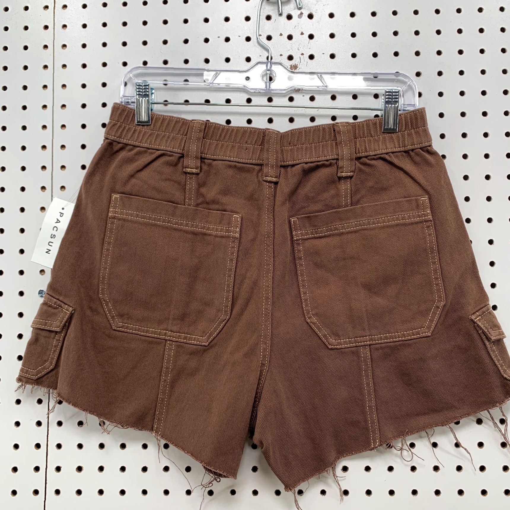 Pacsun VINTAGE PacSun Cargo Shorts Women's Medium Brown Canvas Casual 3-Inch Inseam 90s Size 32" / US 10 / IT 46 - 6 Thumbnail