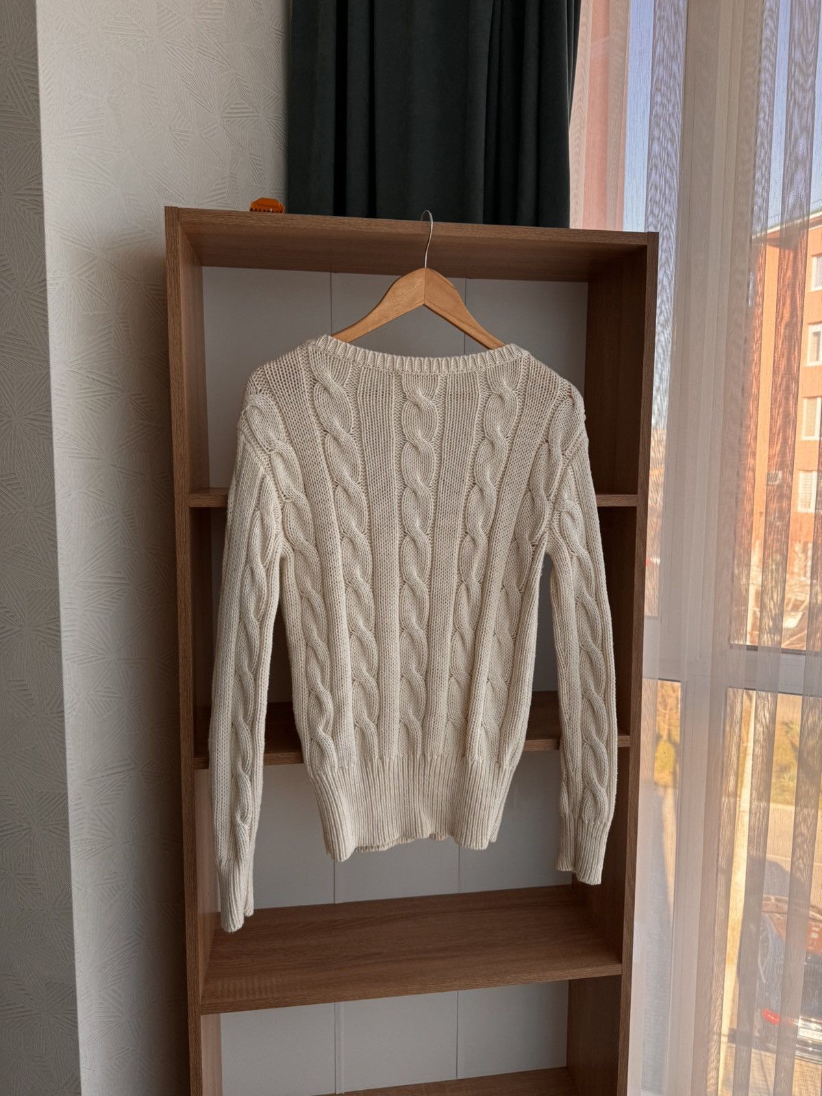 Polo Ralph Lauren × Ralph Lauren × Vintage Vintage Lauren Ralph Lauren W’ Beige Cable Knit Sweater Size M / US 6-8 / IT 42-44 - 8 Thumbnail