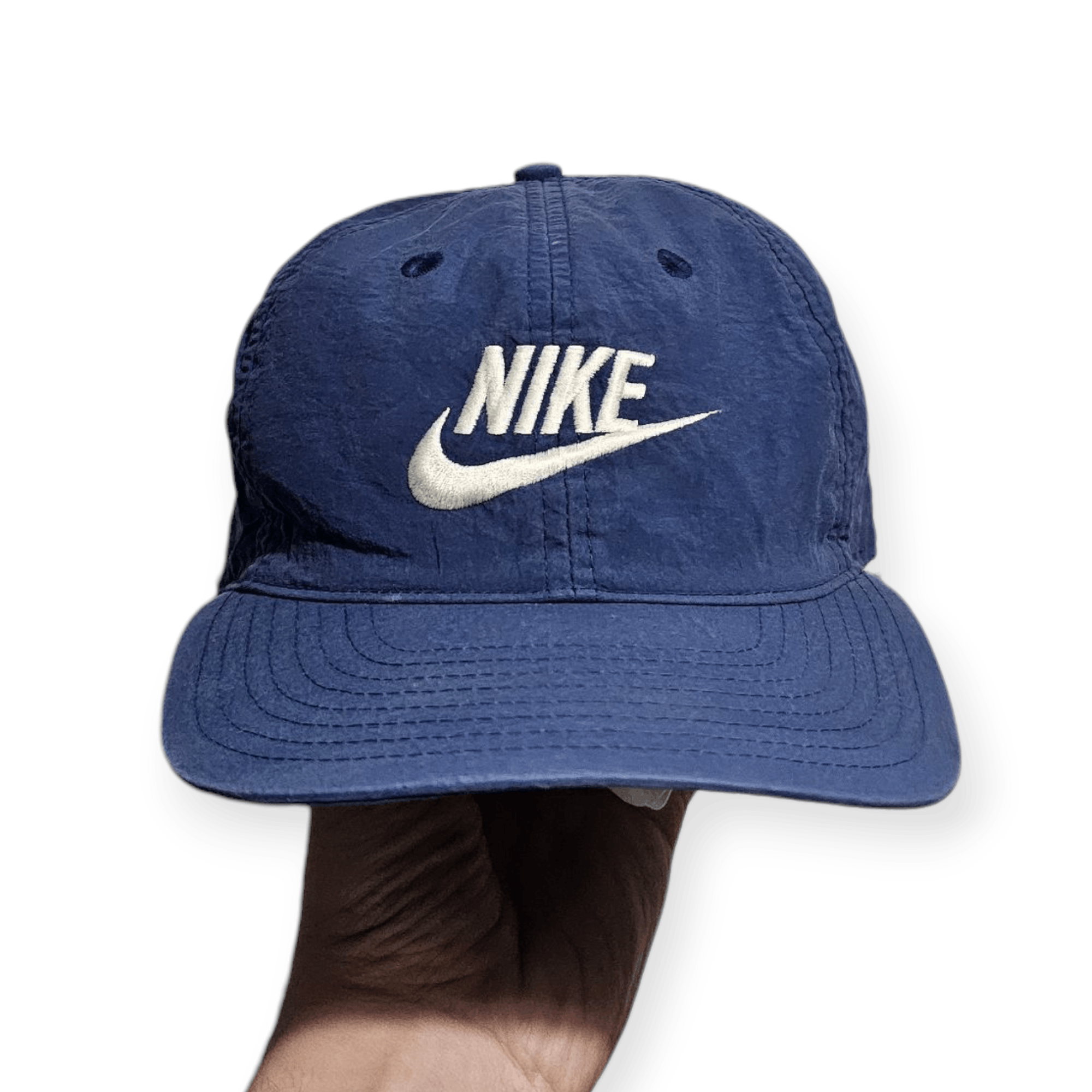 Nike Nike 90's Vintage Blue Nylon Hat Size ONE SIZE - 1 Thumbnail