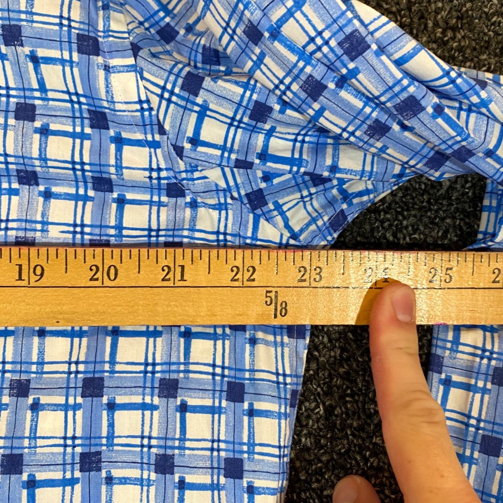 BUGATCHI VINTAGE Bugatchi Uomo Men's Shirt Long Sleeve Button-Up Collared Casual Blue Plaid Geometric Shirt, Large Size US L / EU 52-54 / 3 - 6 Thumbnail
