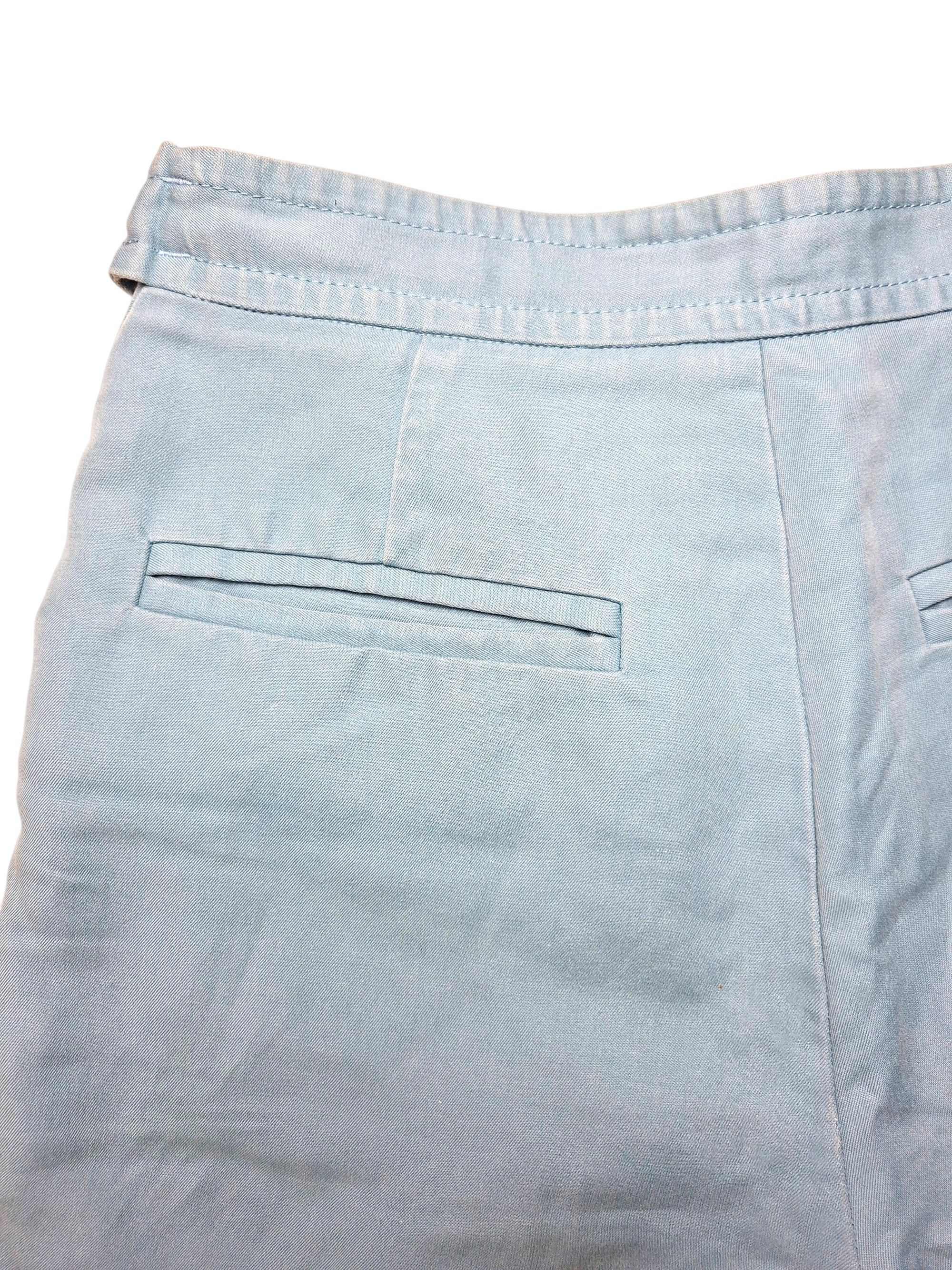 Dsquared2 Dsquared2 High-Waist Safari Cargo Shorts | Dusty Blue Size 27" / US 4 / IT 40 - 8 Thumbnail