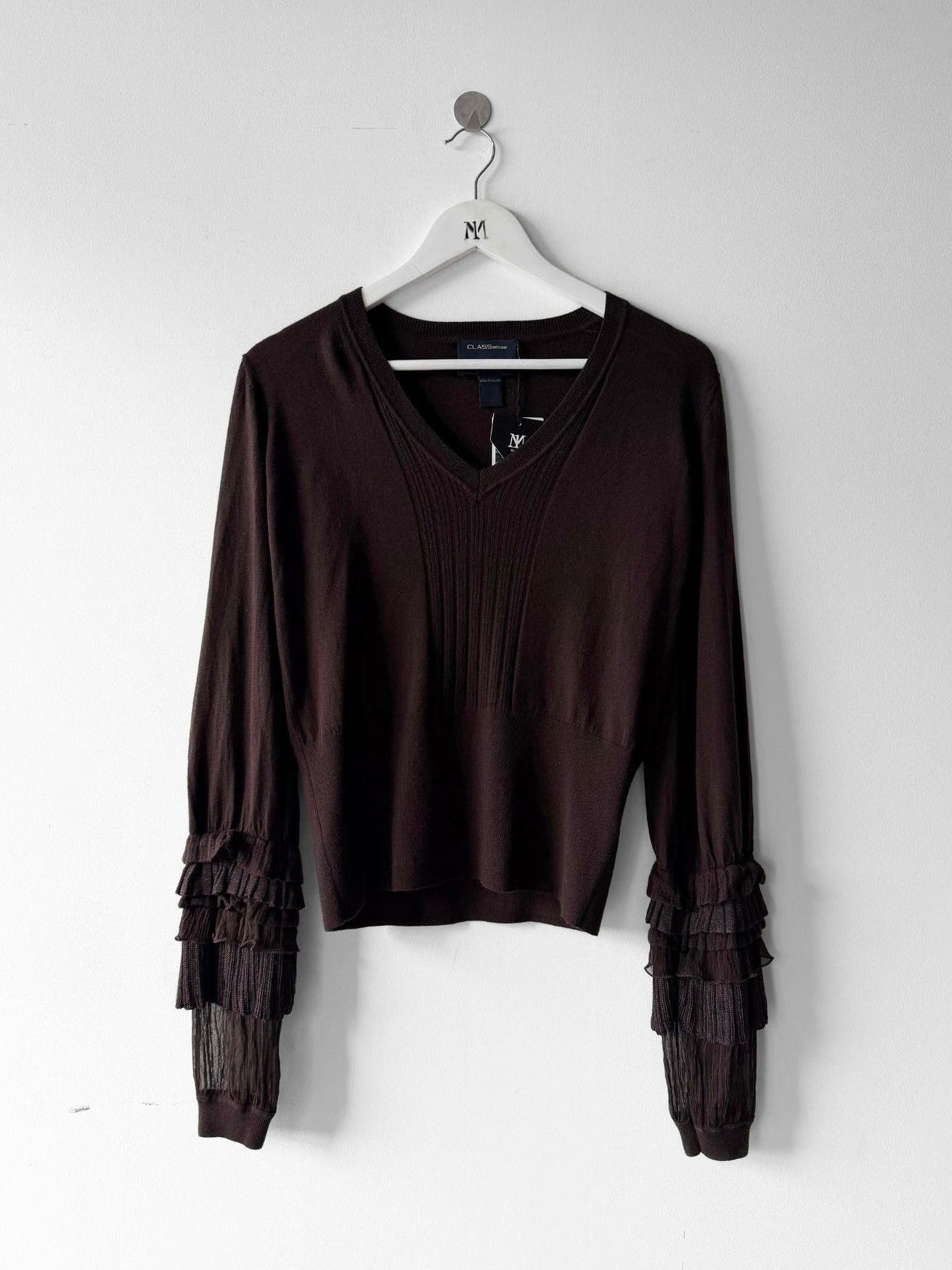 Roberto Cavalli ROBERTO CAVALLI early 2000s V NECK SOFT KNIT Size L / US 10 / IT 46 - 1 Thumbnail