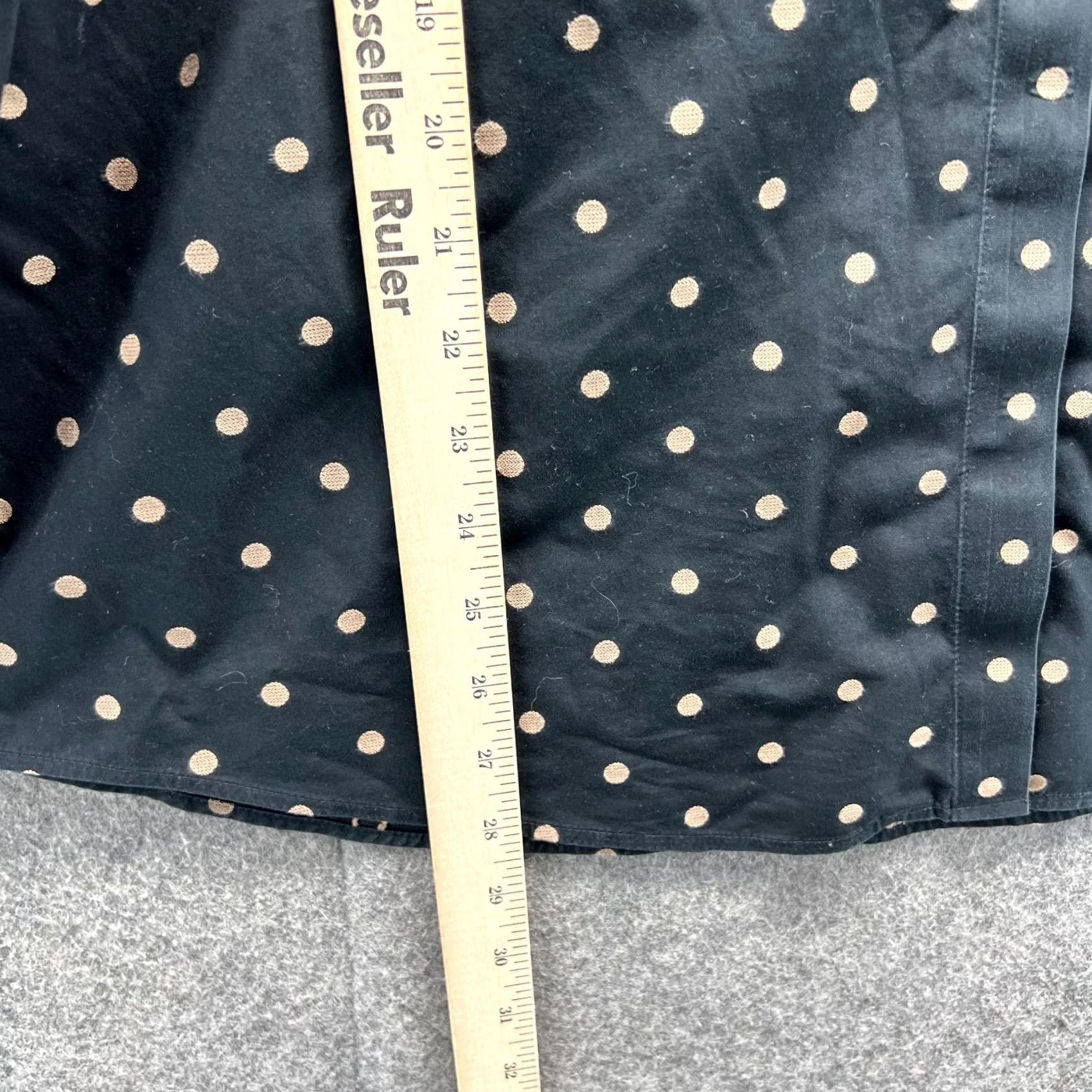 Vintage Chico's Shirt Womens 3 Black Button Down Preppy Non-Iron Space Dots Blouse Shirt Dressy Casual Party/Cocktail Travel Size XS / US 0-2 / IT 36-38 - 4 Thumbnail