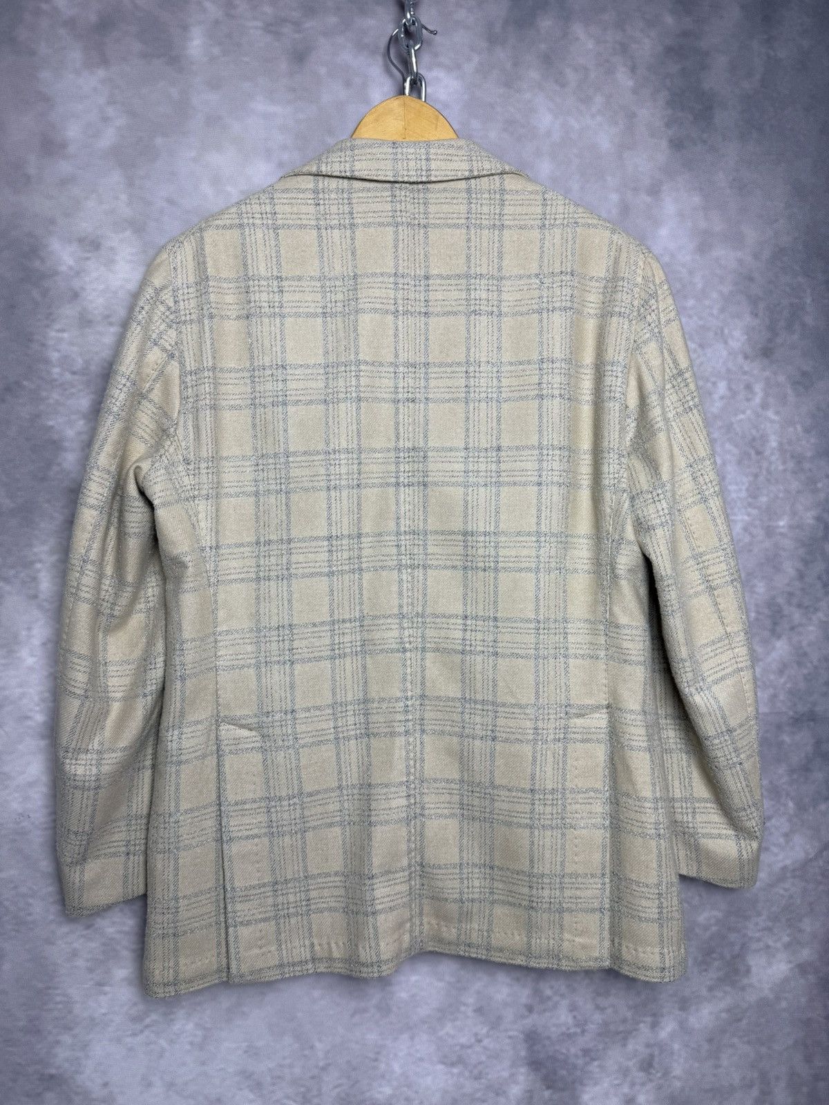 L.B.M. 1911 L.B.M. 1917 Jack Checked Cotton/Wool Blazer Grey size 48R M Size 48R - 2 Thumbnail