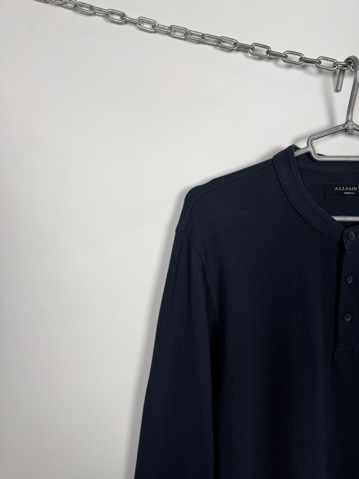 Allsaints Allsaints Hayes Long Sleeve Henley Shirt Pullover Size M Size US M / EU 48-50 / 2 - 3 Thumbnail