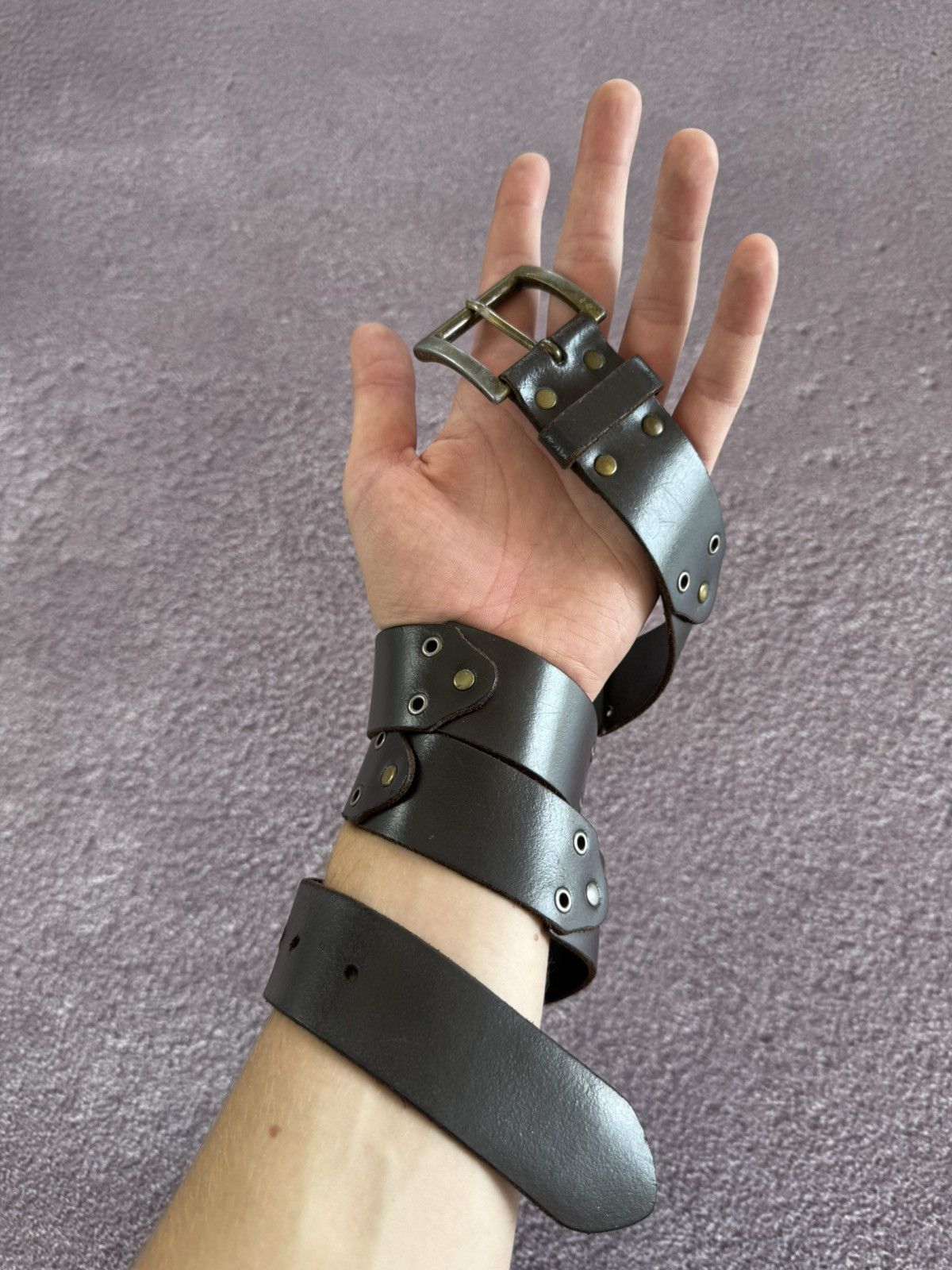 Japanese Brand Vintage Leather Studded Belt Japanese style Punk Size ONE SIZE - 7 Thumbnail