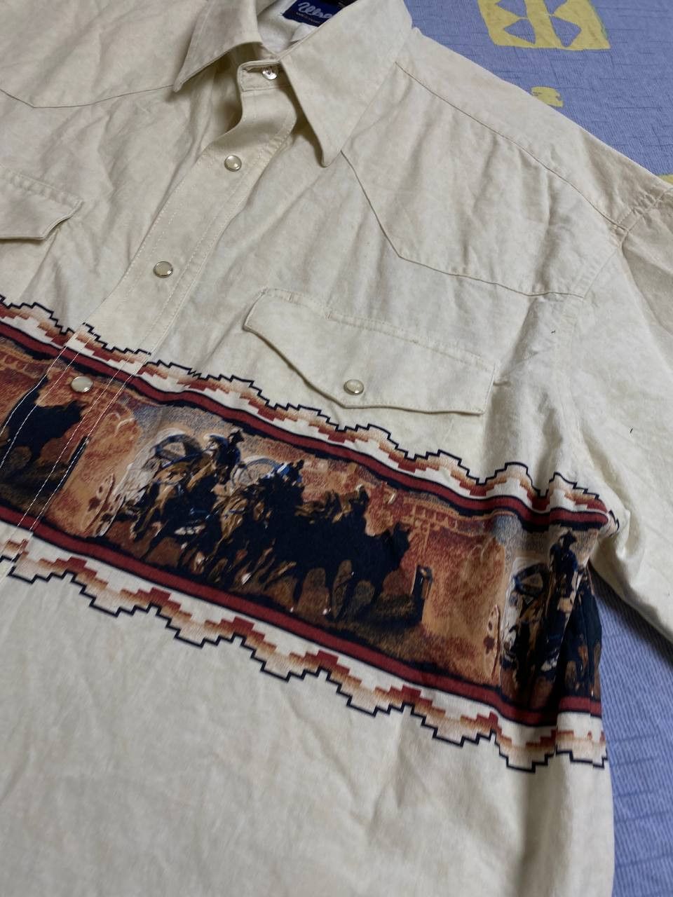 Vintage × Wrangler Vintage 90s Wrangler Shirt Size US L / EU 52-54 / 3 - 15 Thumbnail