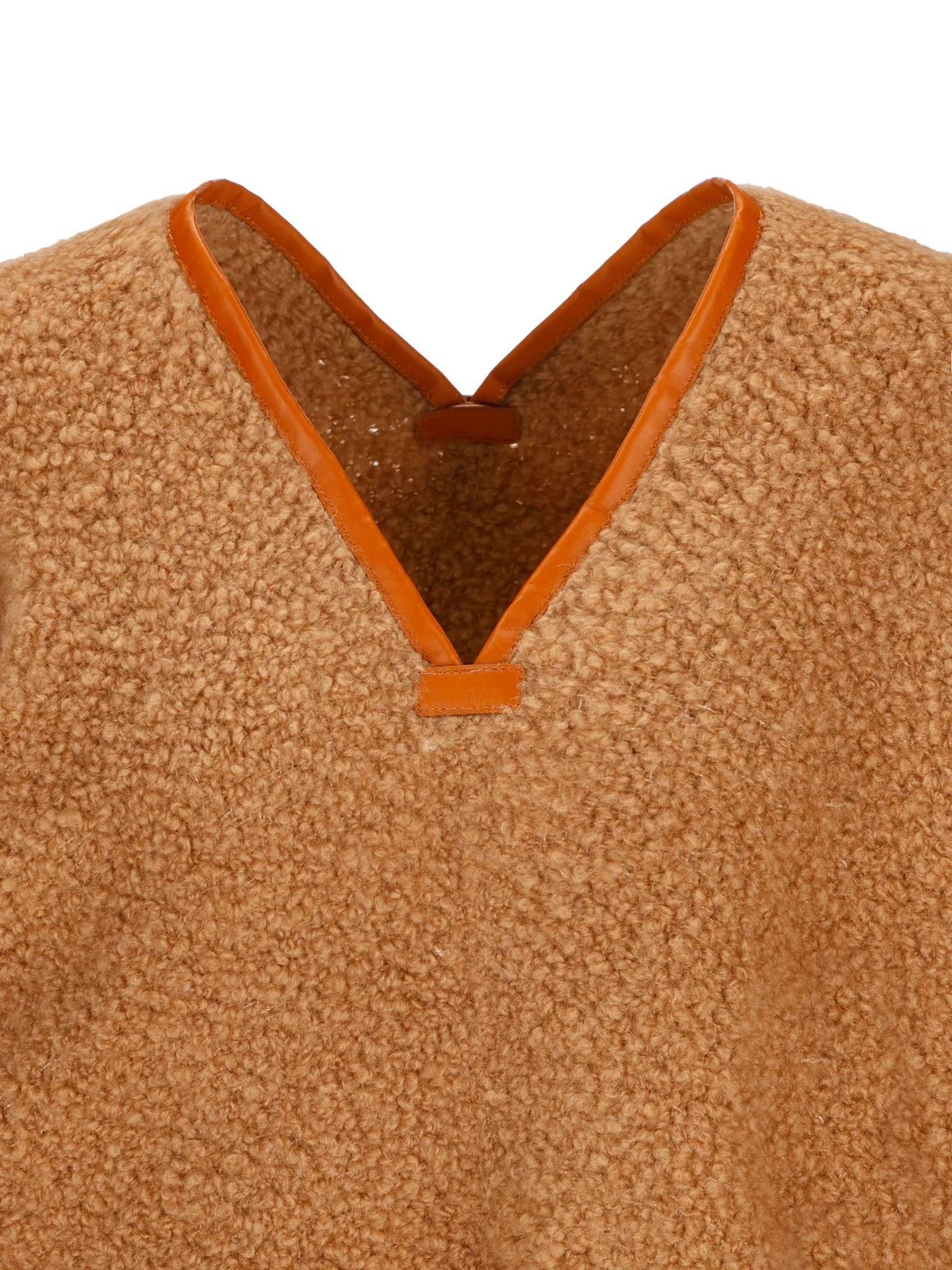 Loro Piana o1srvl11e0824 Fluffy Fringed Poncho Cape in Brown Size L / US 10 / IT 46 - 4 Thumbnail