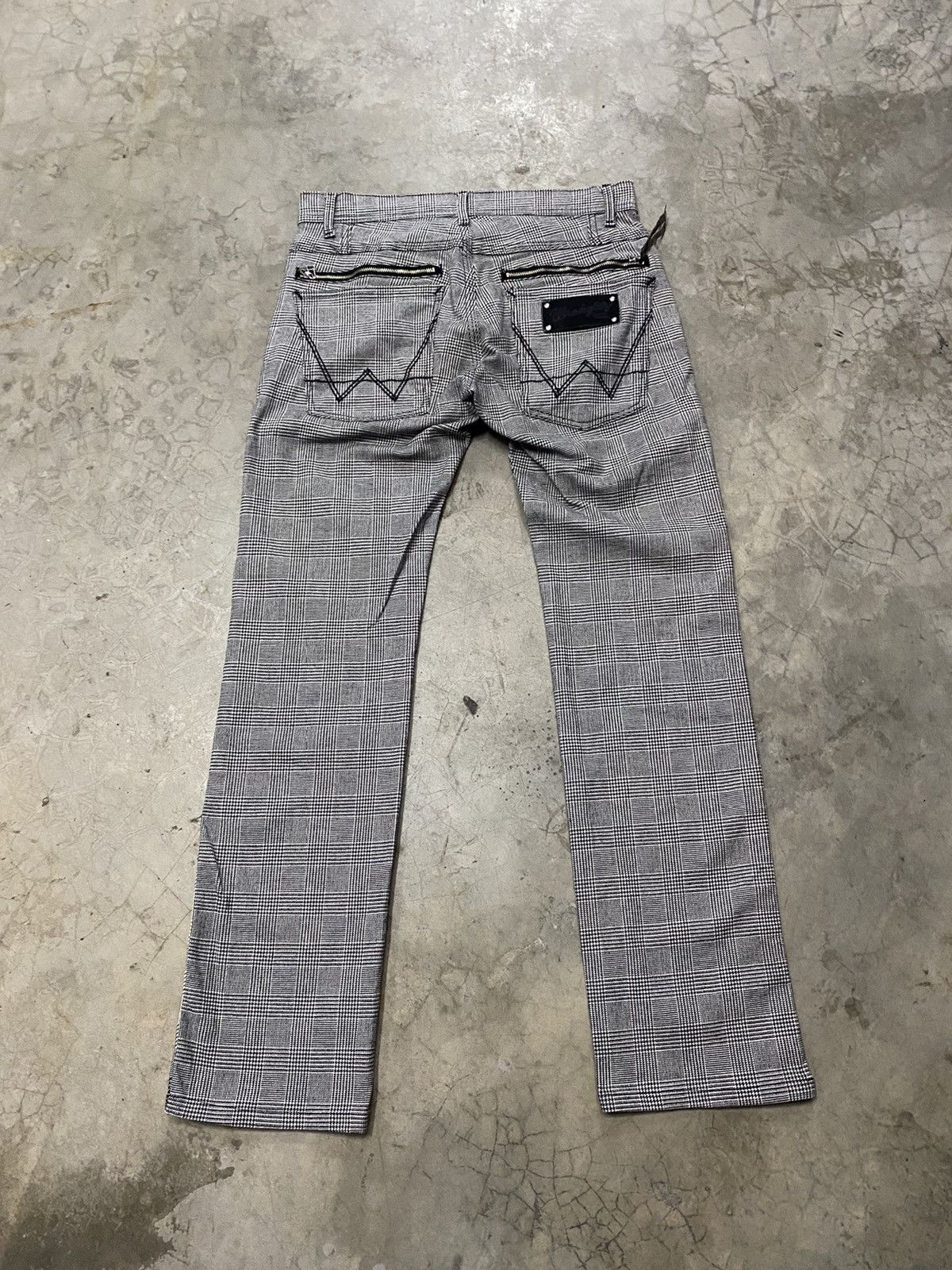Hysteric Glamour × Le Grande Bleu (L.G.B.) × Wrangler Japanese Wrangler Checked Gothic Punk Zip Slim Stretchable Size US 30 / EU 46 - 7 Thumbnail