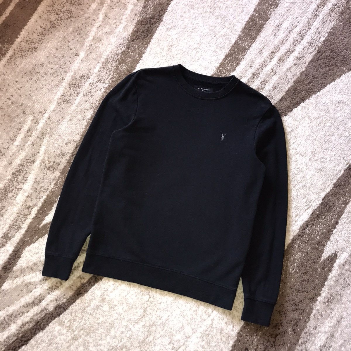 Allsaints × Vintage Allsaints Sweatshirt Black Mens Size S/M oversized Size US S / EU 44-46 / 1 - 1 Thumbnail