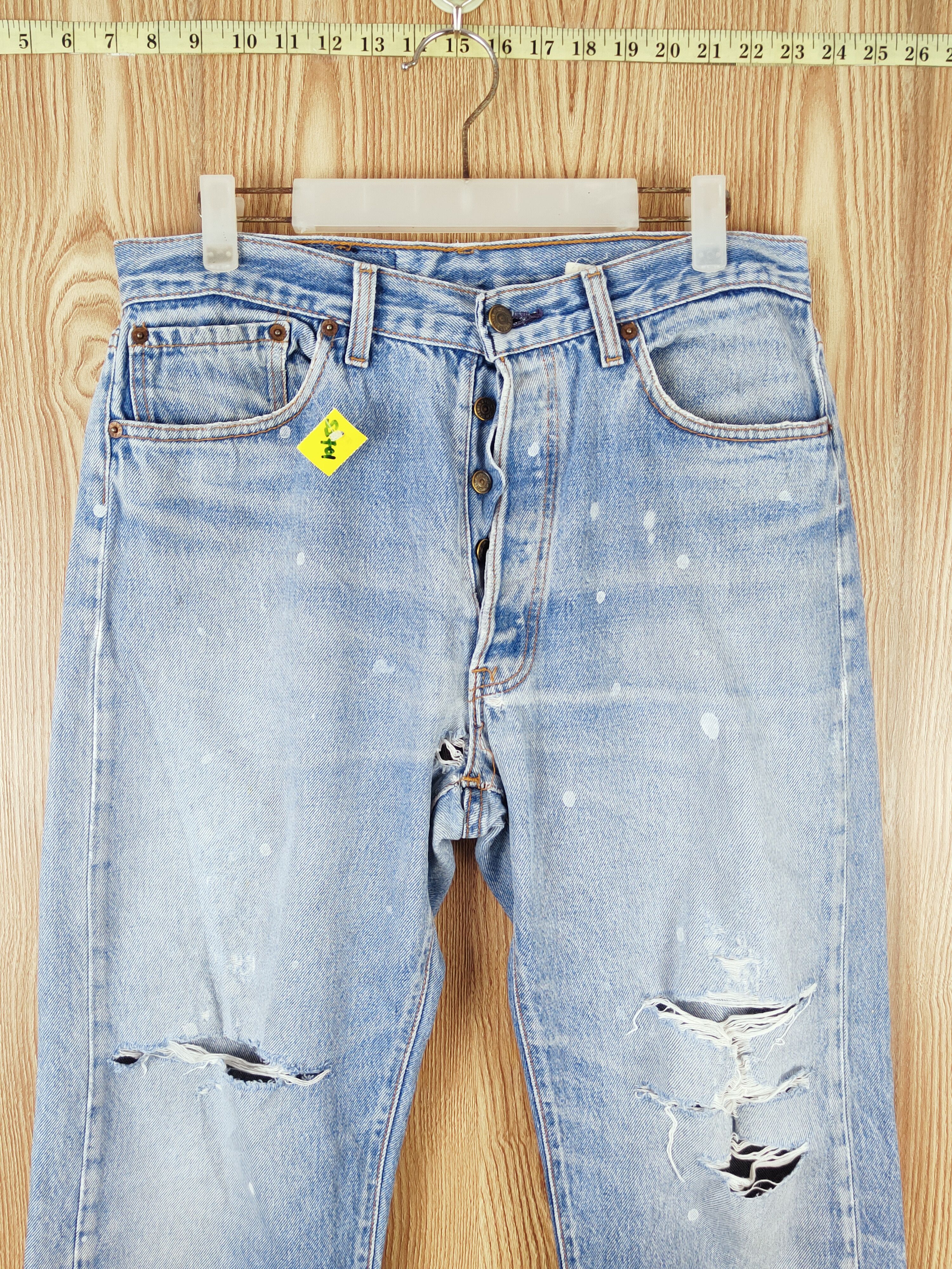 Levi's D Levi's R Vintage Blue Distressed Ripped Jeans #S2701 Size US 32 / EU 48 - 2 Thumbnail