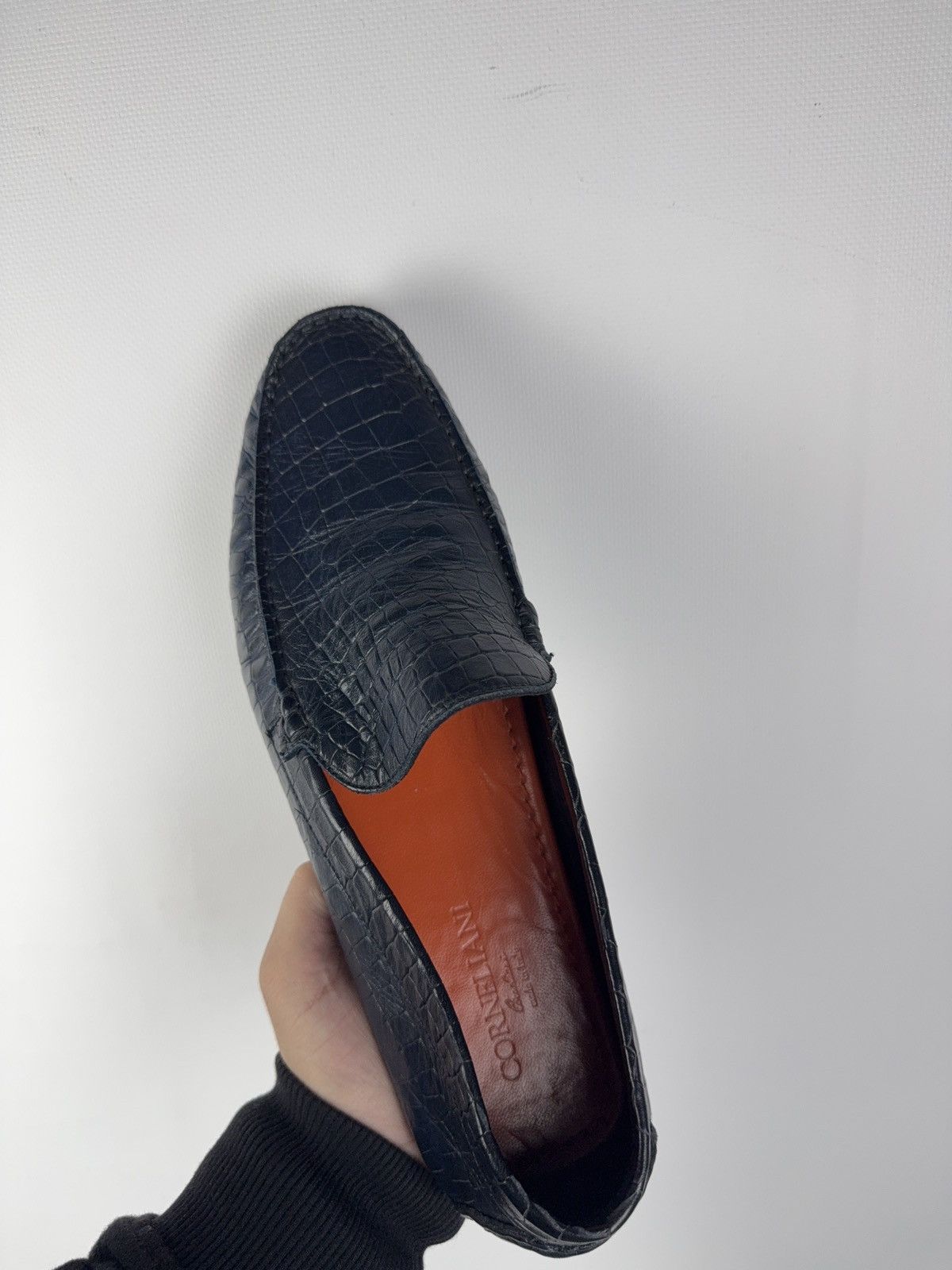 Corneliani Corneliani Crocodile Embossed Leather Loafers Made in Italy Size US 10 / EU 43 - 17 Thumbnail