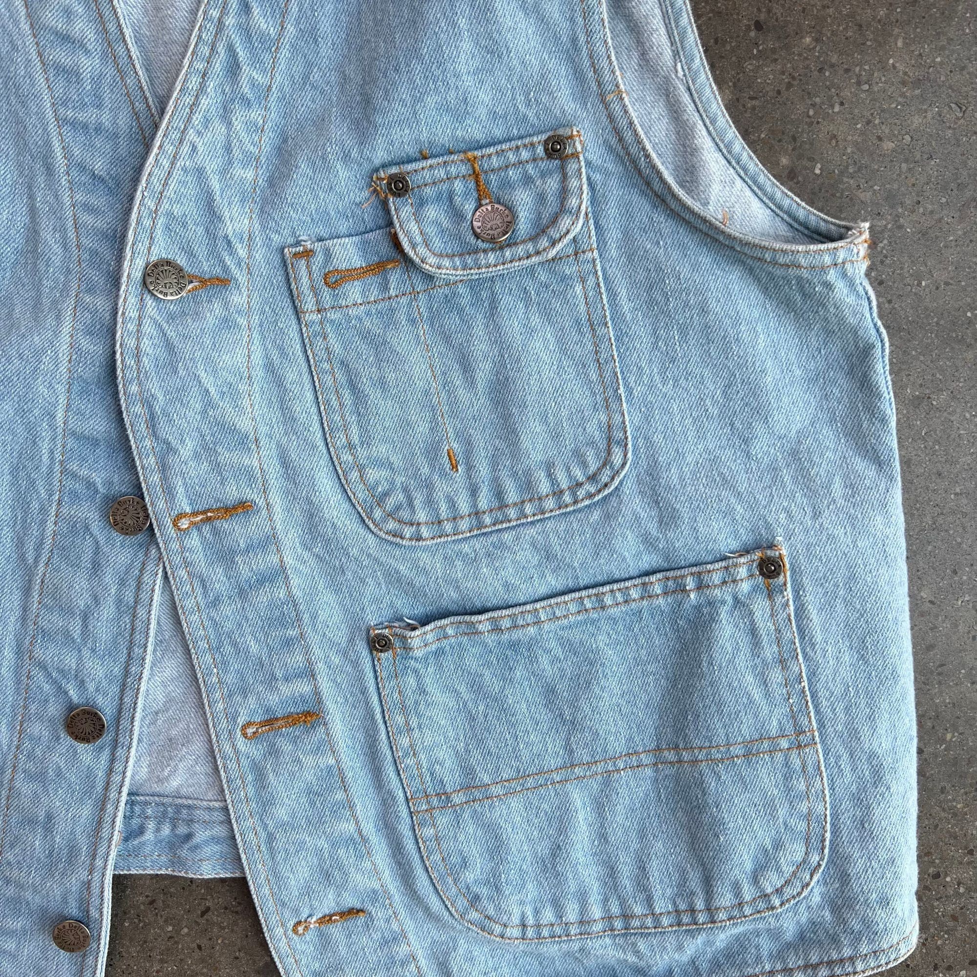 Vintage Vintage Delta Blues Jean Vest Size XL / US 12-14 / IT 48-50 - 5 Thumbnail