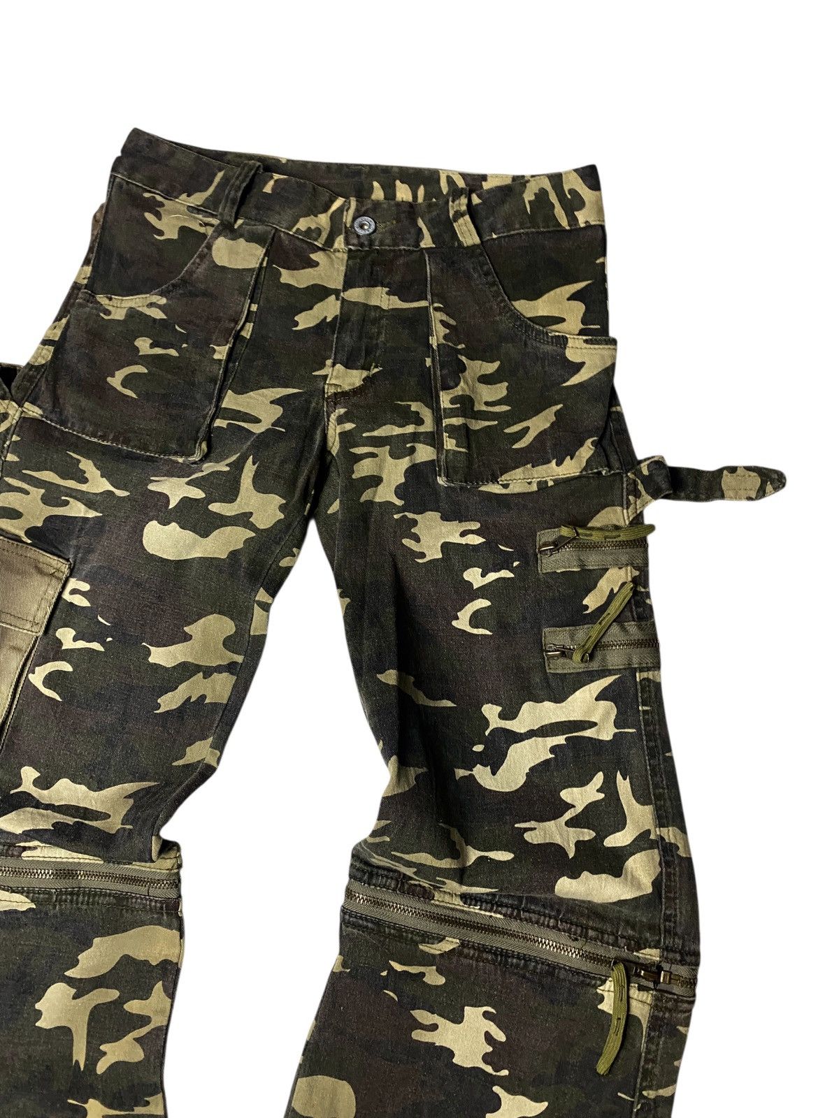 If Six Was Nine 2000's Happy Valley Military Multipocket Flared Pants Size US 26 / EU 42 - 6 Thumbnail