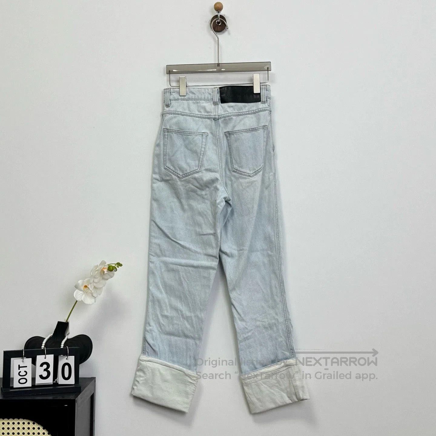 Loewe Loewe Blue Cuffed Logo Denim Jeans. Size US 32 / EU 48 - 3 Thumbnail